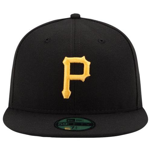 New Era Pittsburgh Pirates New Era Pirates 59Fifty Authentic Cap - Adult Black Product Image