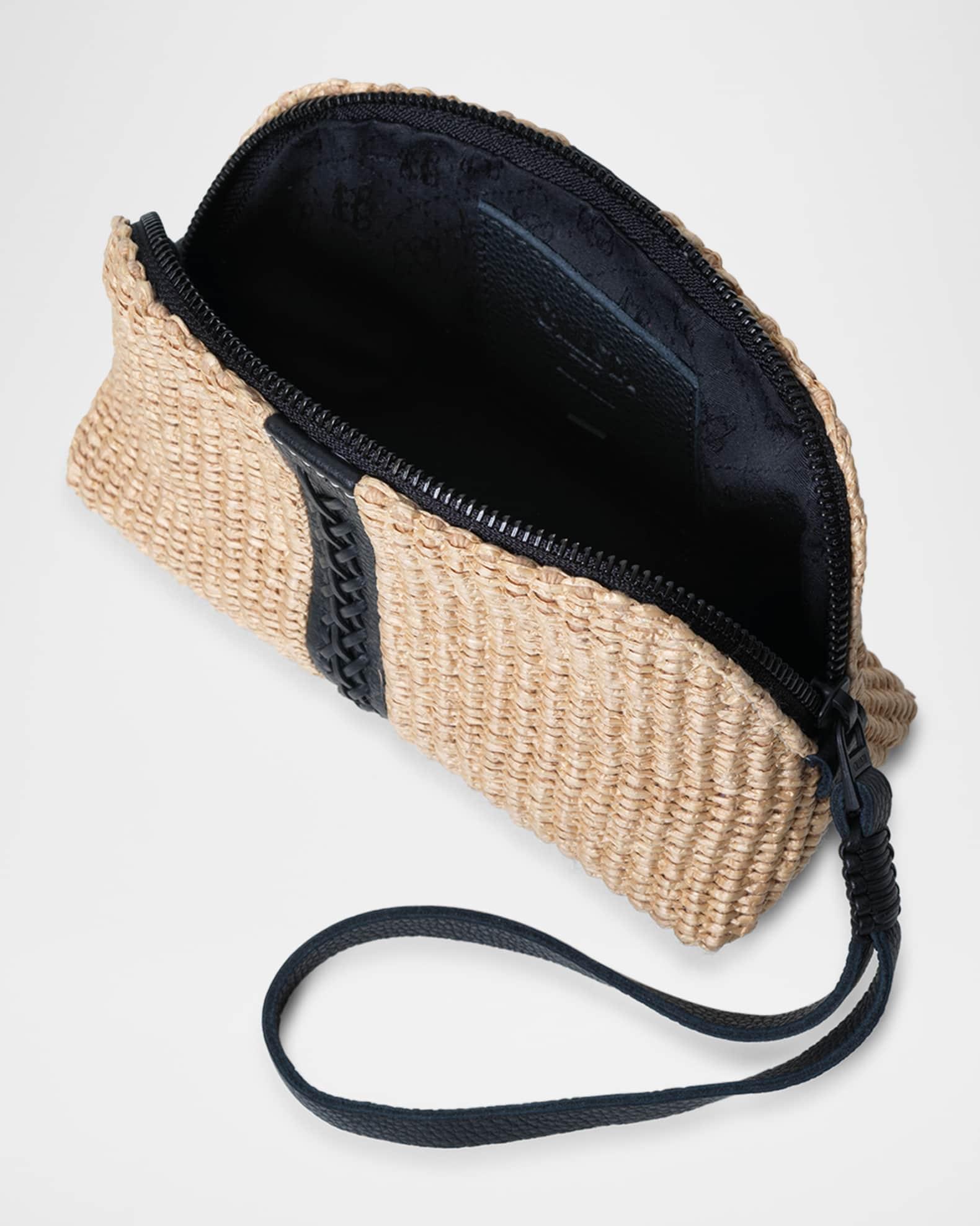 Woven Fabric & Leather Wristlet  Product Image