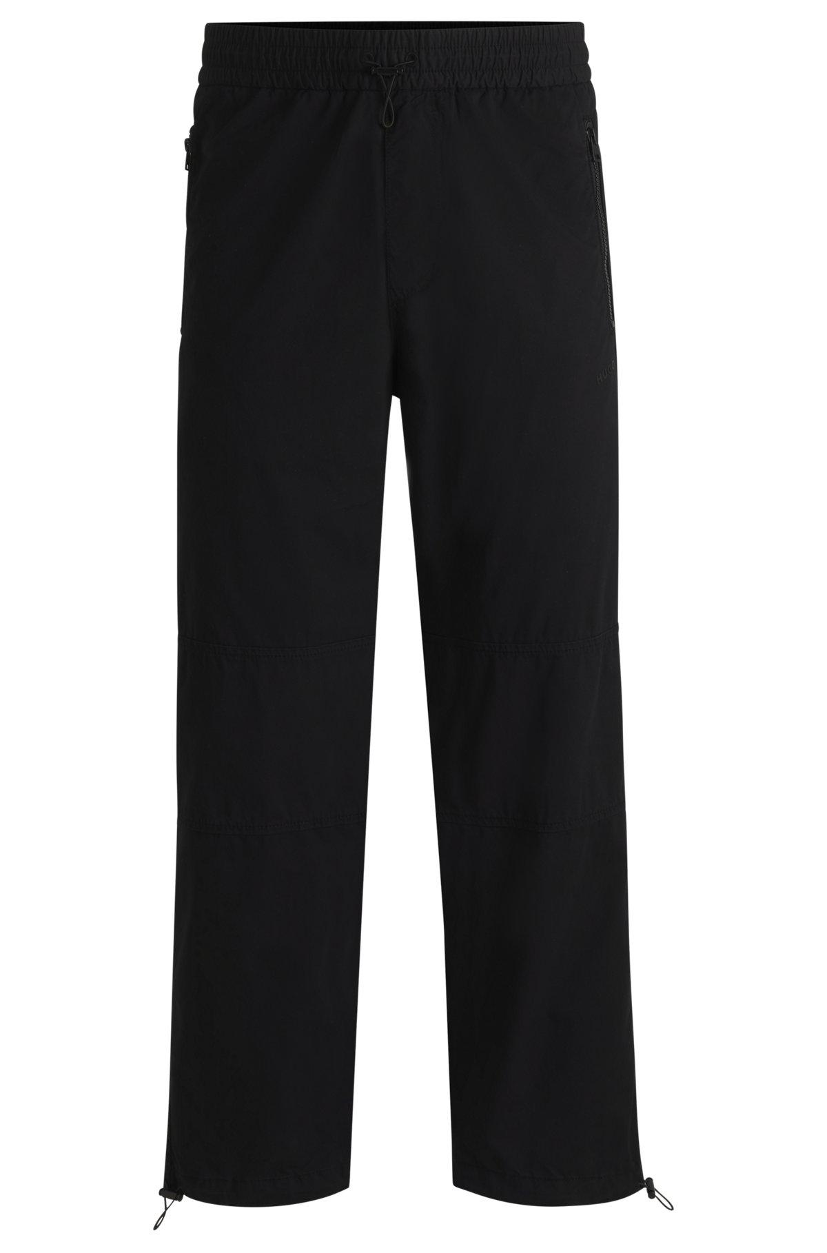 Regular-fit trousers in paper-touch cotton Product Image