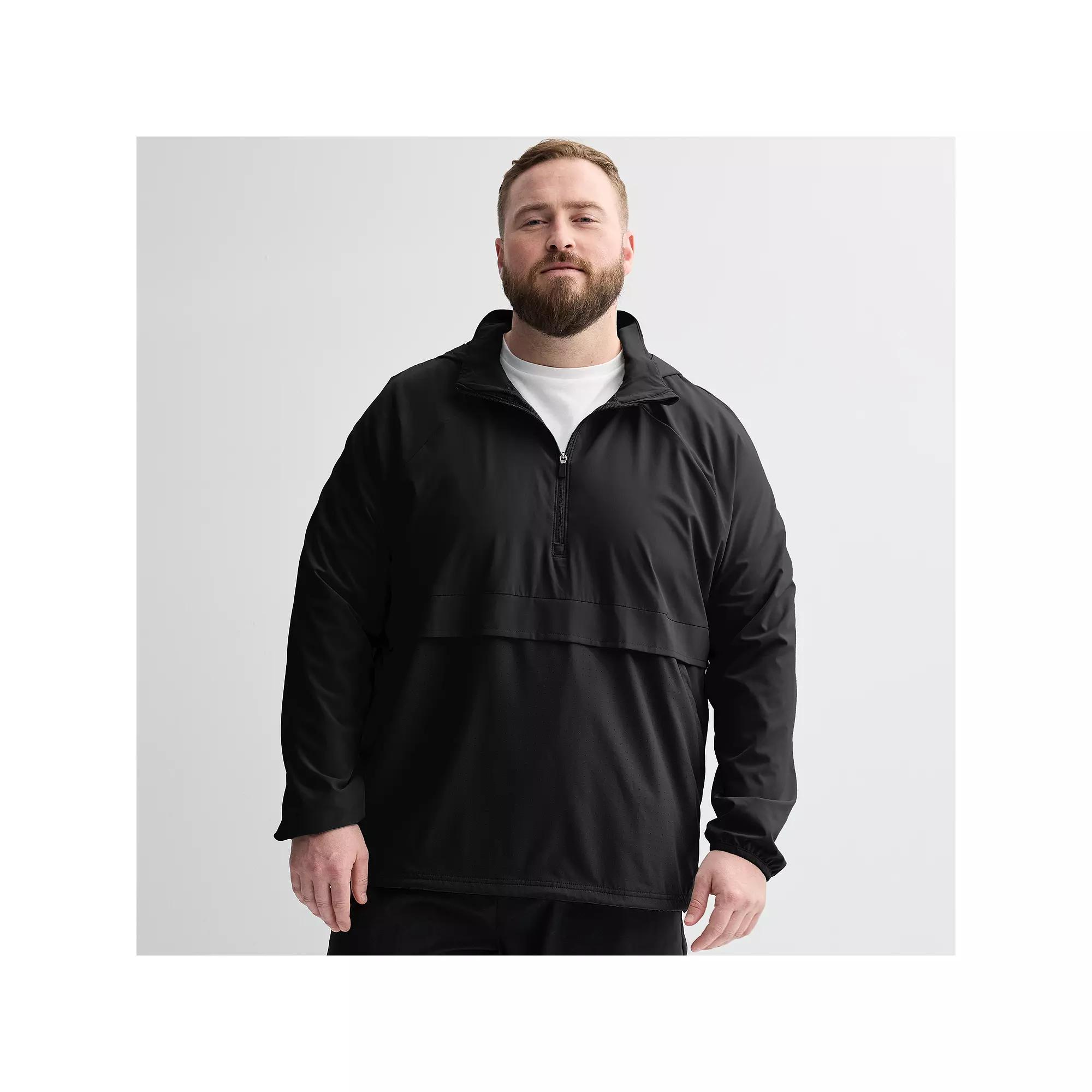 Big & Tall Tek Gear® Lightweight Hooded Quarter Zip Jacket, Men's,  Product Image