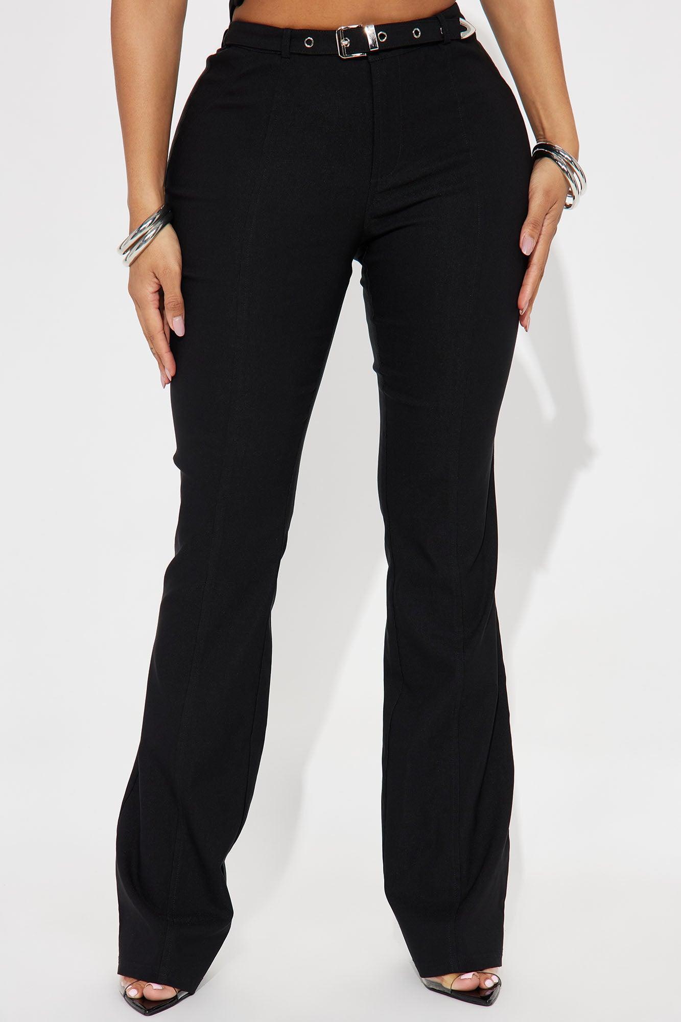 Emeline Belted Flare Pant - Black Product Image