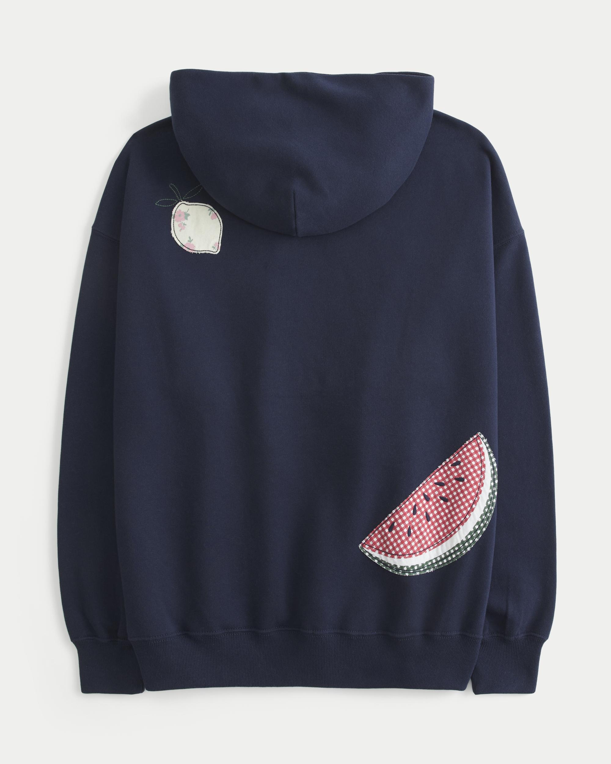 Oversized Fruit Graphic Hoodie Product Image