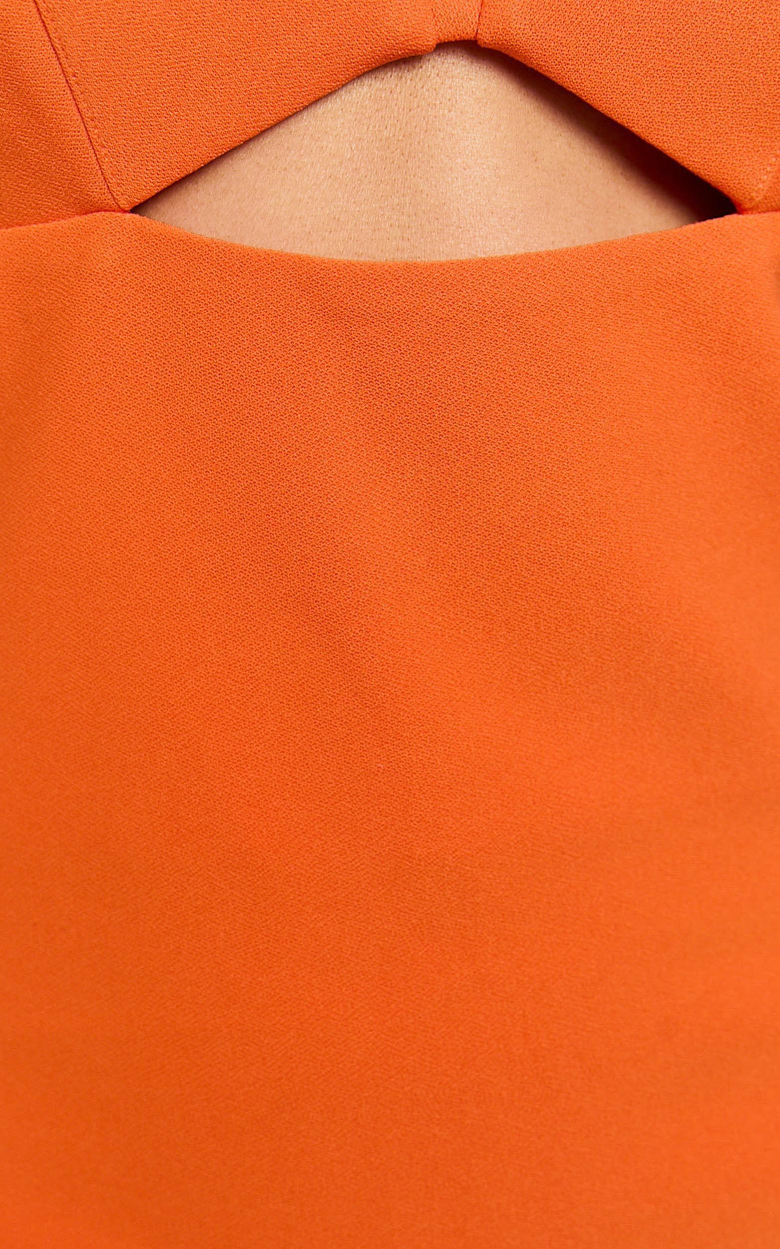 Teagan Mini Dress - Cut Out Low Back Bodycon Dress in Orange Product Image