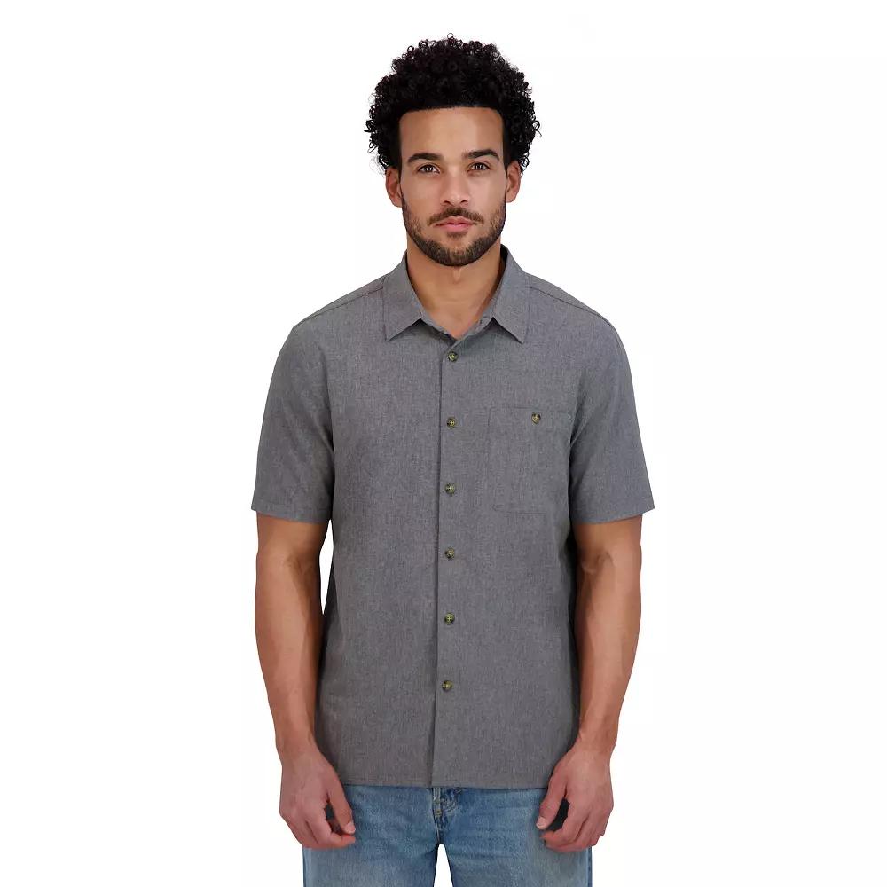 Men's ZeroXposur Lightweight Stretch Printed Button-Up Shirt, Size: Medium, Gray Product Image