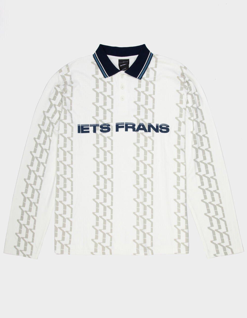 IETS FRANS Print Mens Long Sleeve Polo Shirt - SAND Product Image