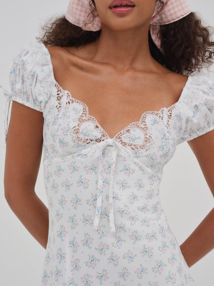 Sweet Escape Midi Slip Dress — White Product Image