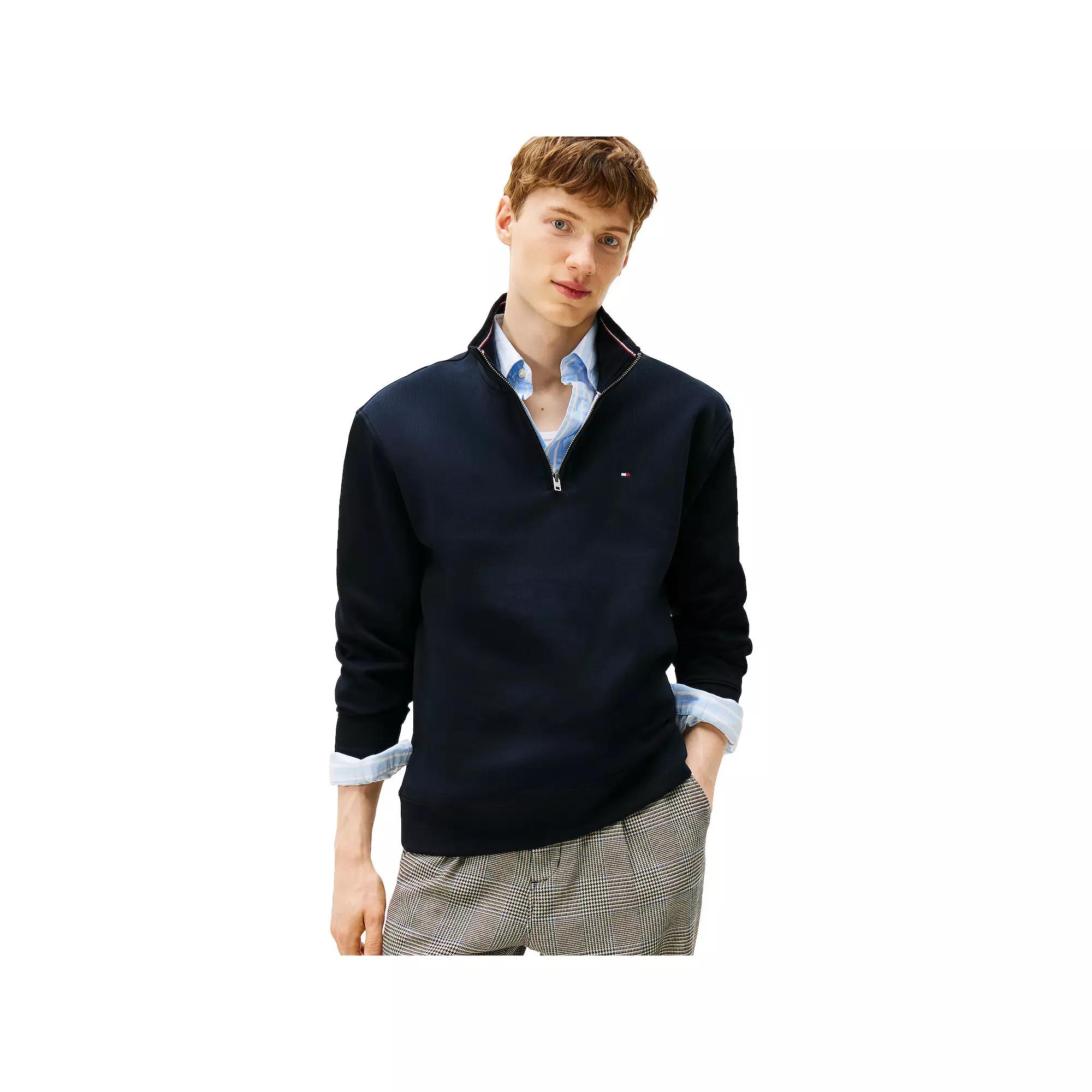 Men's Tommy Hilfiger Logo Quarter-Zip Top,  Product Image