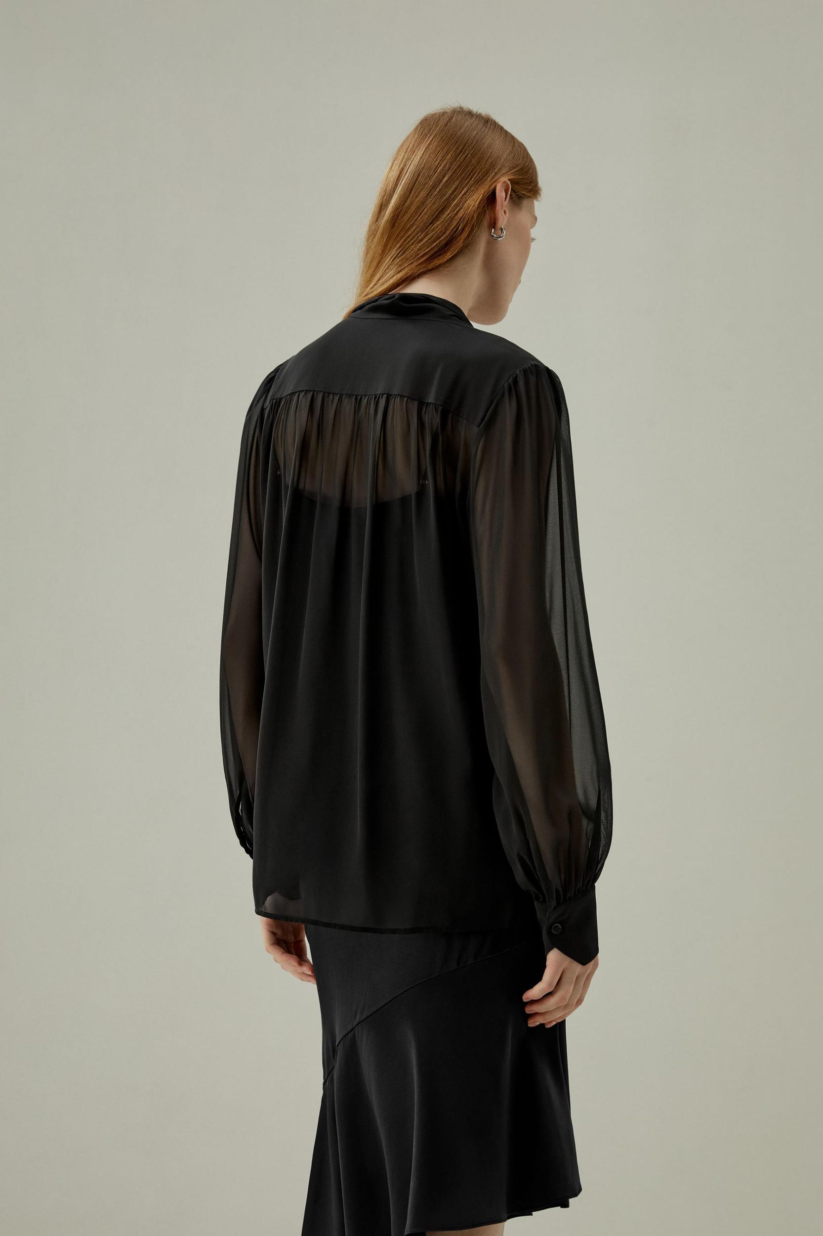 Bow Tie Silk Jasmine Blouse Product Image