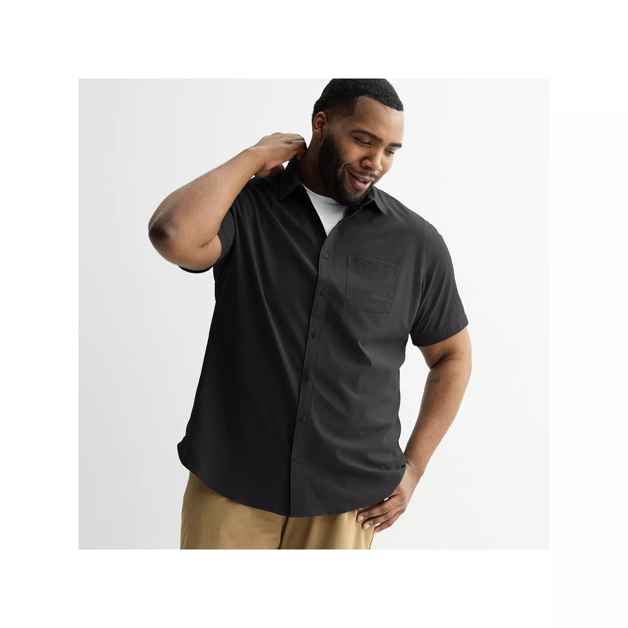 Big & Tall FLX Woven Shirt, Men's, Size: 3XB, Mineral Black Product Image