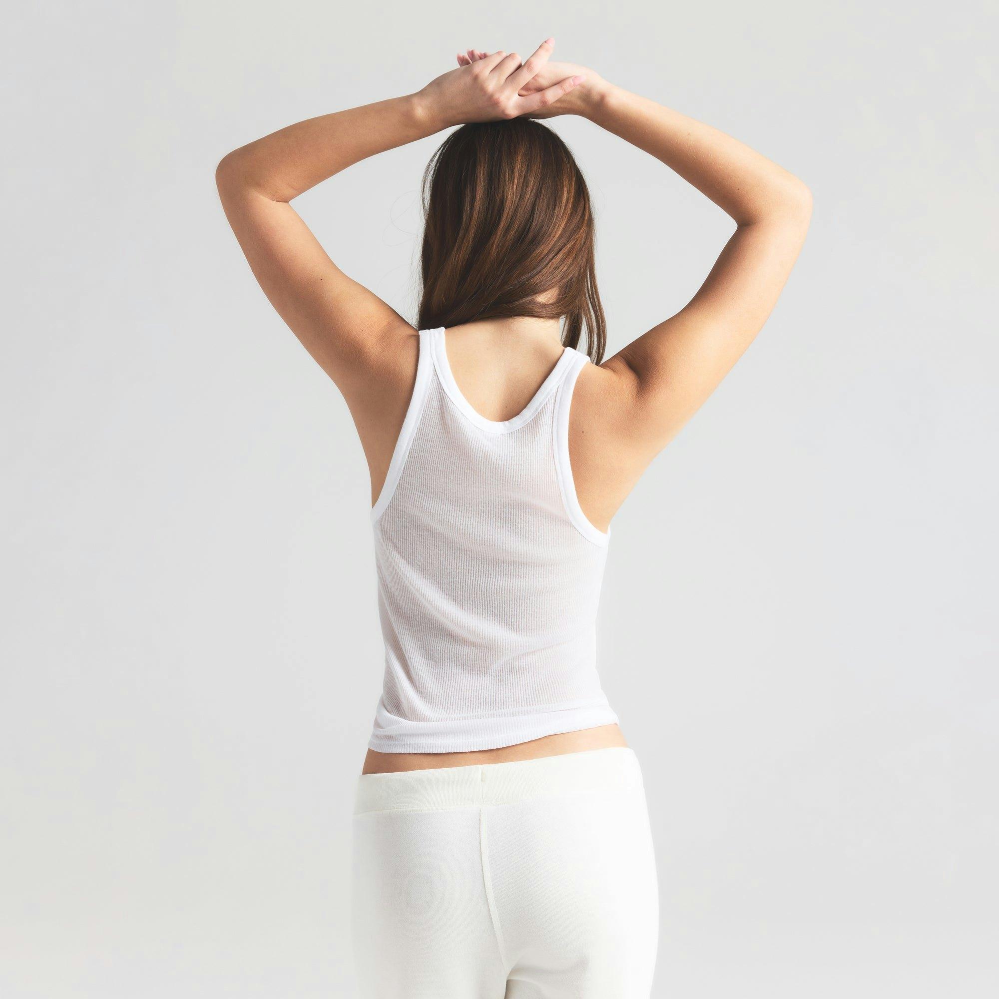 SHEER COTTON TANK | SNOW Product Image
