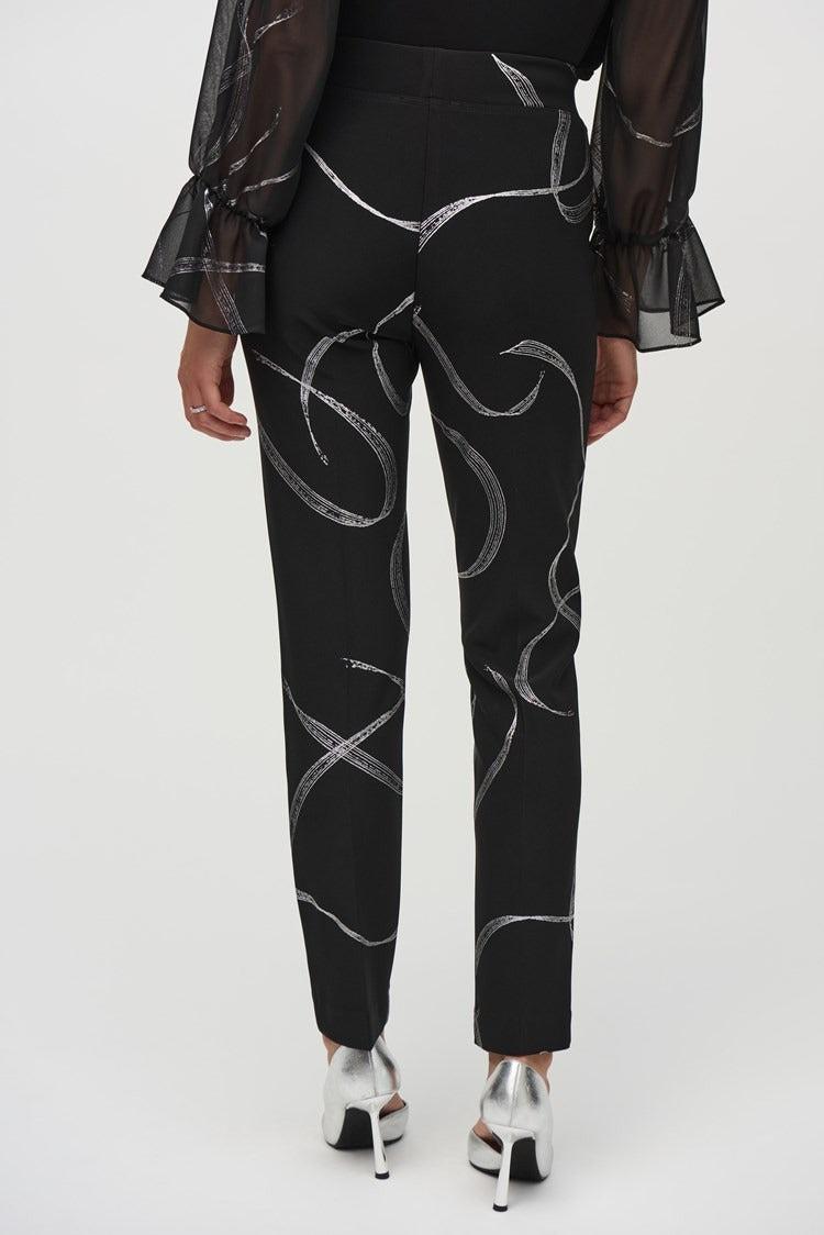Silky Knit Abstract Print Pull-On Pants Product Image