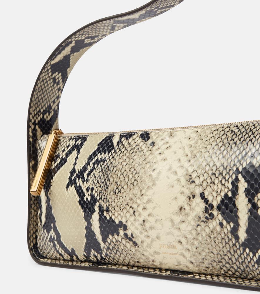 KHAITE Lori Python-embossed Leather Shoulder Bag In Natural Product Image