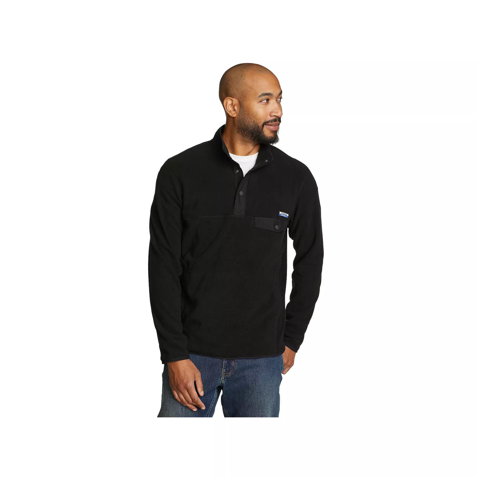 Men's Eddie Bauer Chutes Snap-Front Mockneck Jacket, Size: Small, Black Product Image
