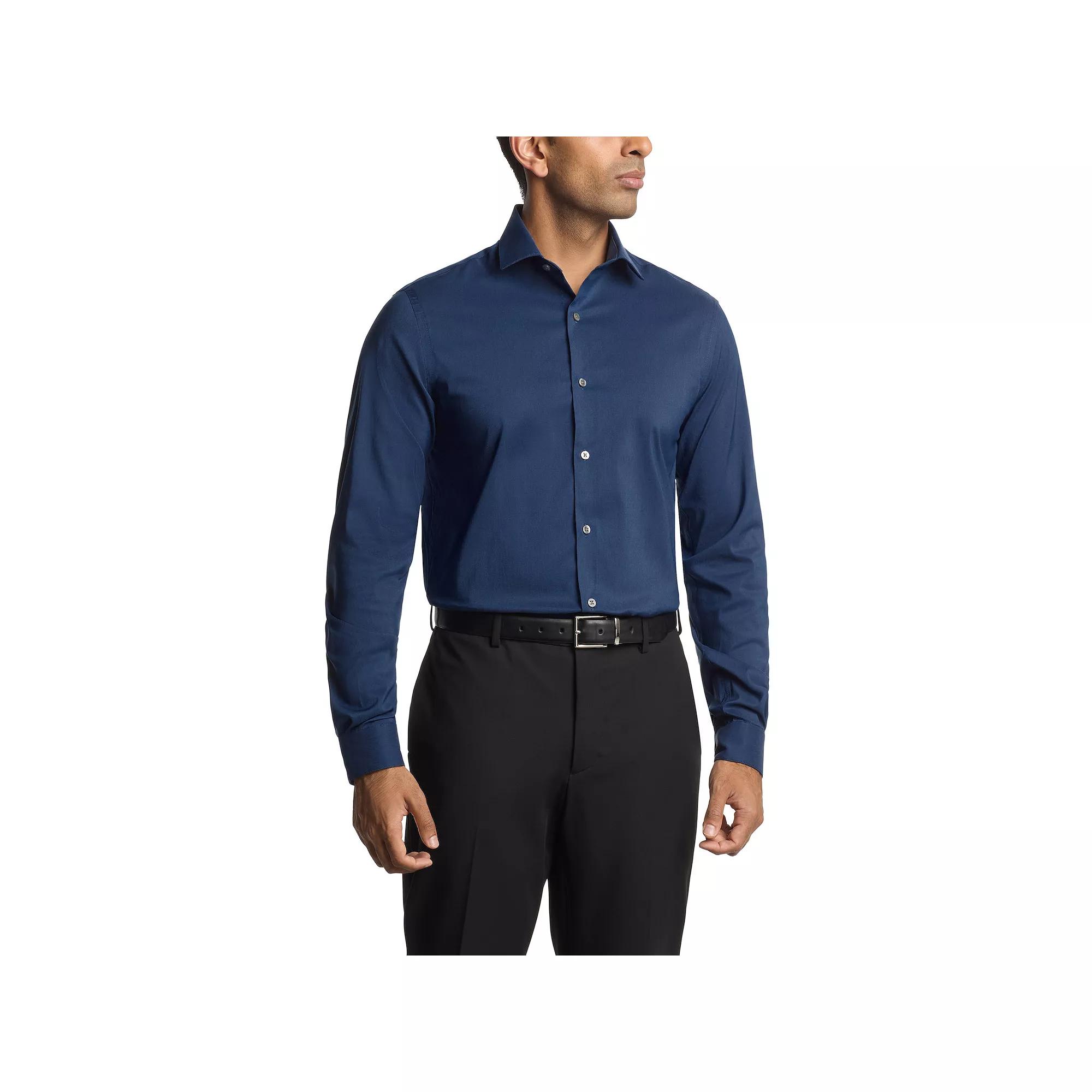 Men's Van Heusen Slim-Fit Ultra Wrinkle Free Dress Shirt, Size: Large-34/35, Blue Depths Product Image