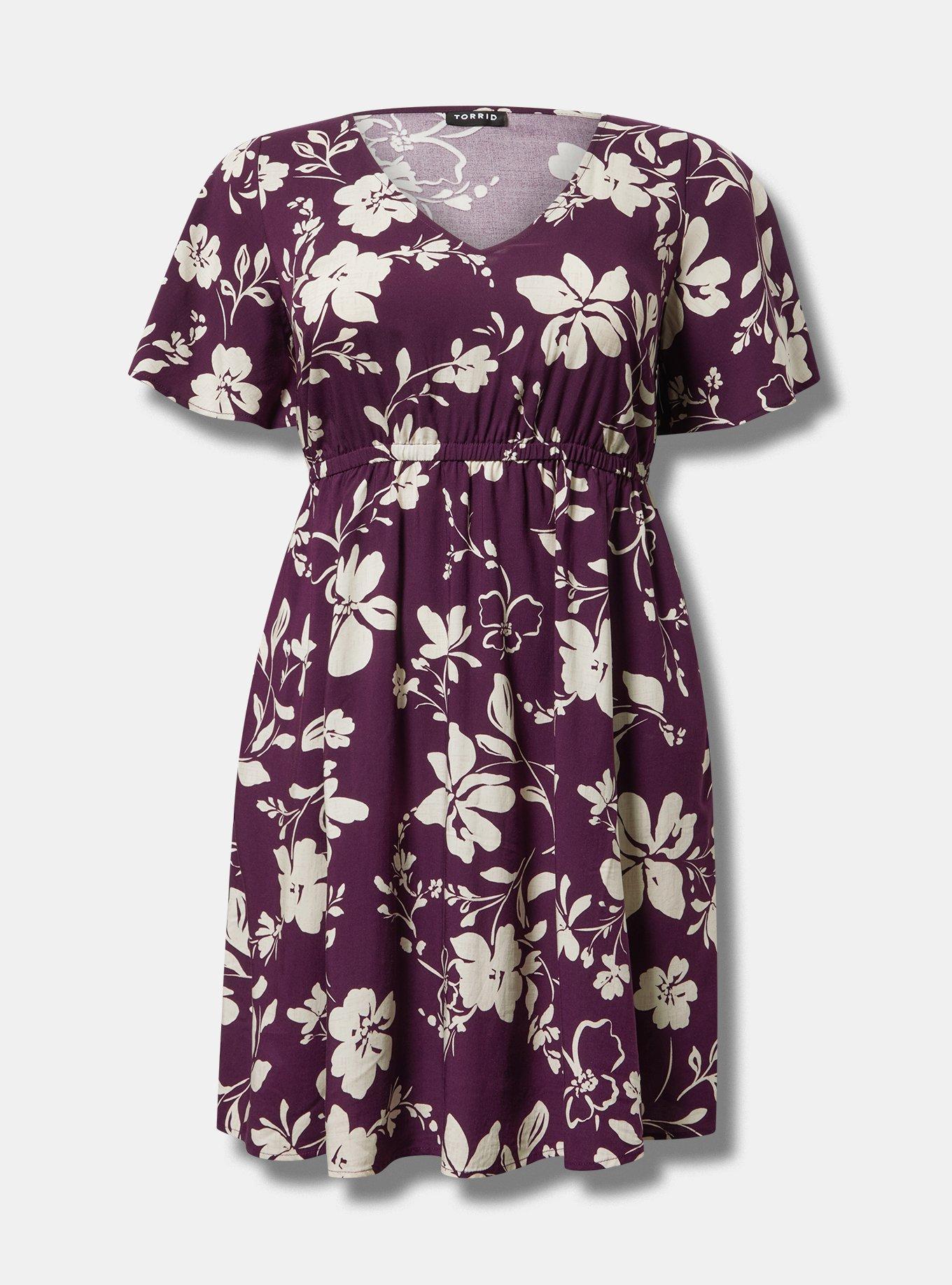 Challis V-Neck Mini Dress Product Image