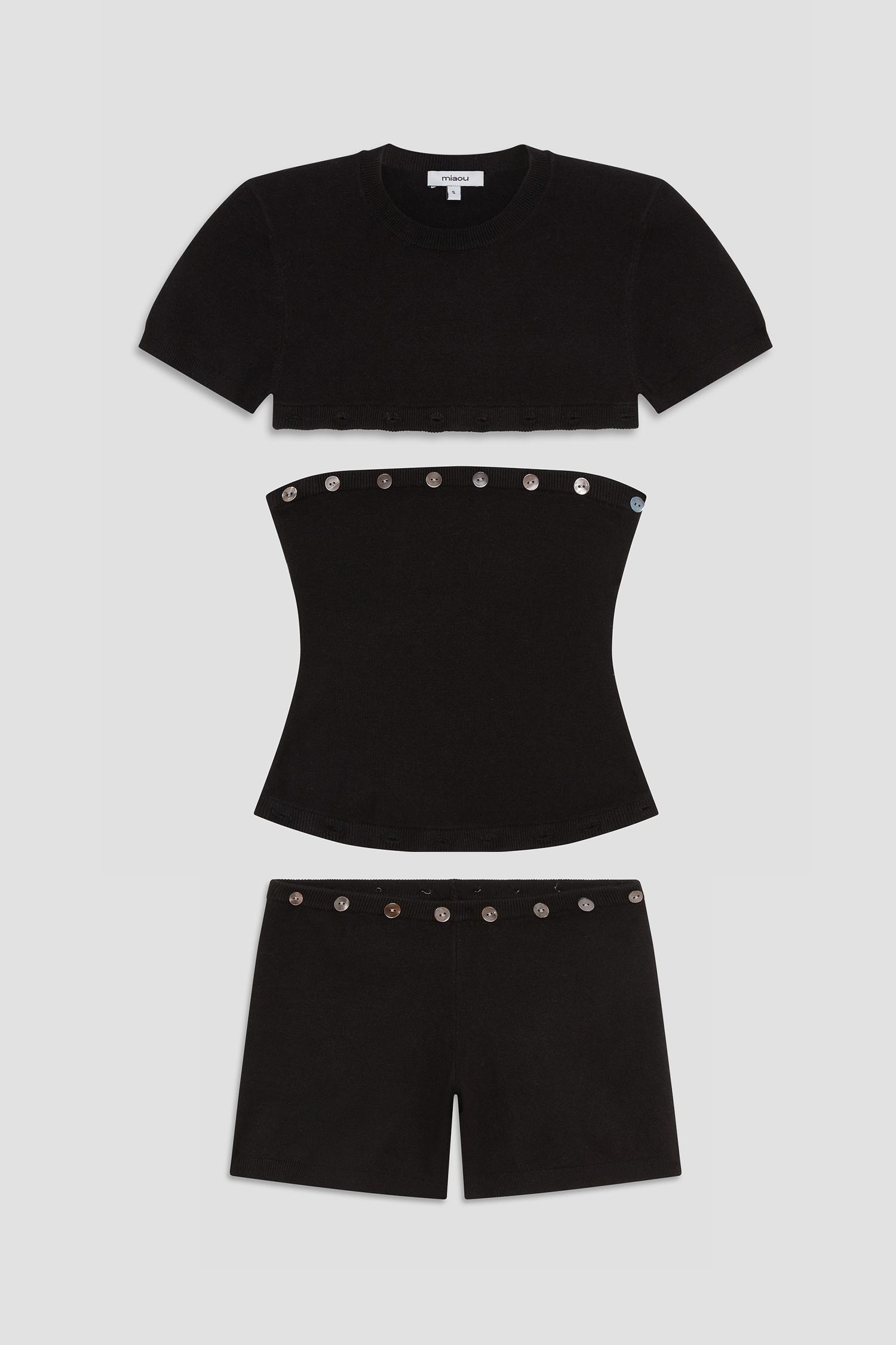 JOSIE KNIT ROMPER - BLACK Product Image