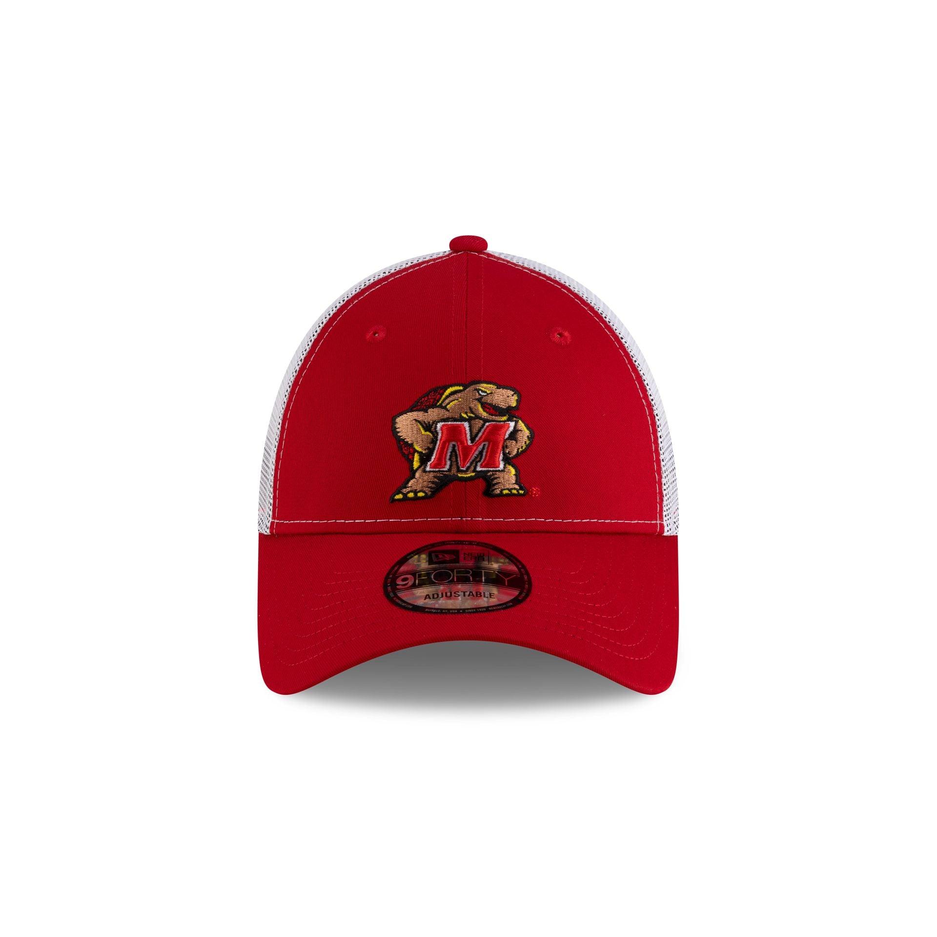 Maryland Terrapins Scarlet White Mesh 9FORTY Trucker Male Product Image