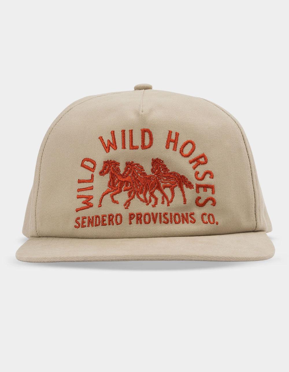 SENDERO PROVISIONS CO. Wild Wild Horses Snapback Hat - TAN Product Image