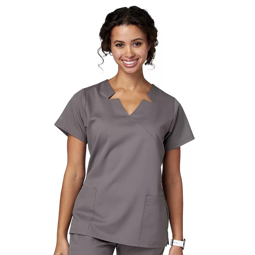 Women's Meta Labwear Notch Neck Short Sleeve Scrubs Top 15201,  Product Image
