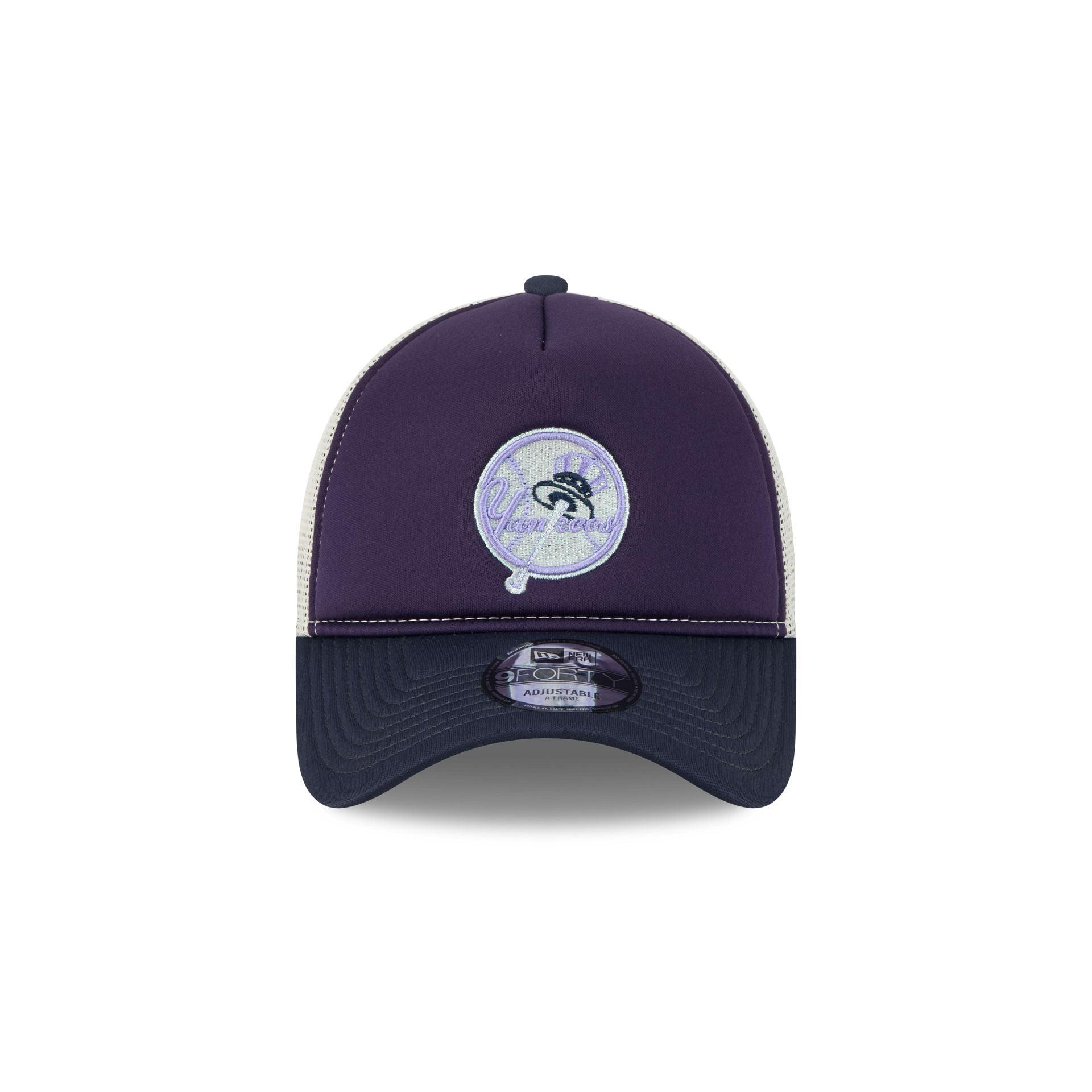 Pittsburgh Pirates Navy Purple 9FORTY A-Frame Trucker Hat Male Product Image