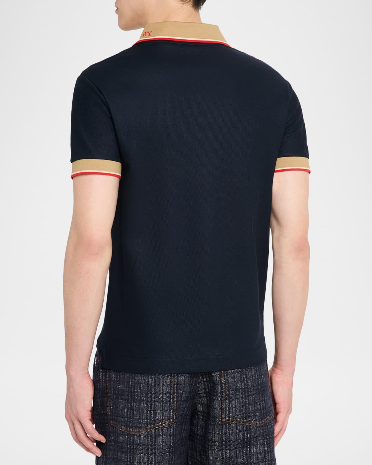 Men's Cotton Logo-Collar Polo Shirt Product Image