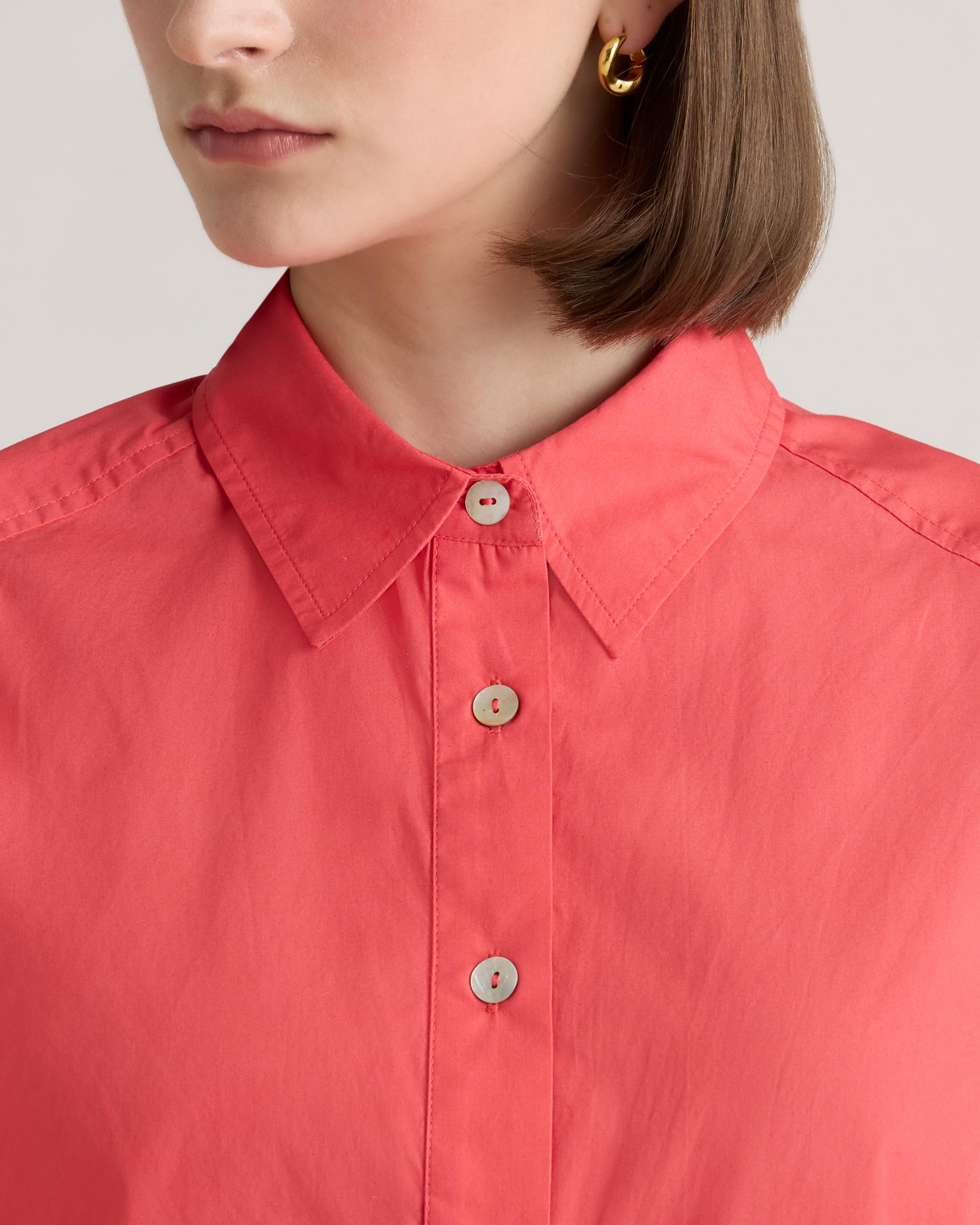 Quince | Women's Poplin Drop Waist Shirt Dress Organic Cotton Product Image