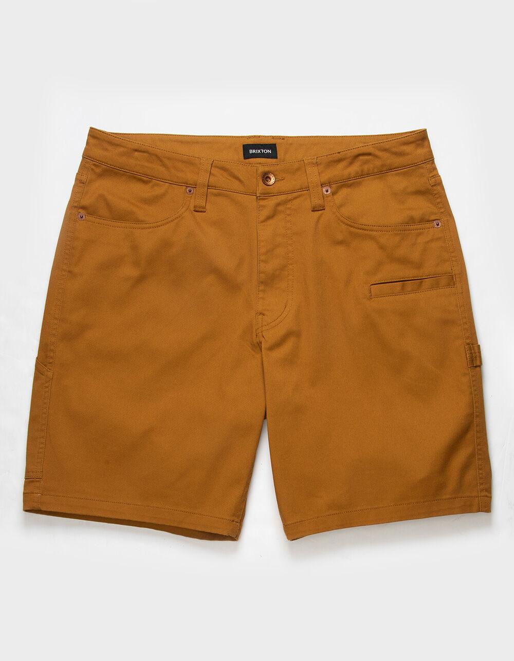BRIXTON Carpenter Utility Stretch Mens Shorts - BROWN GOLD Product Image