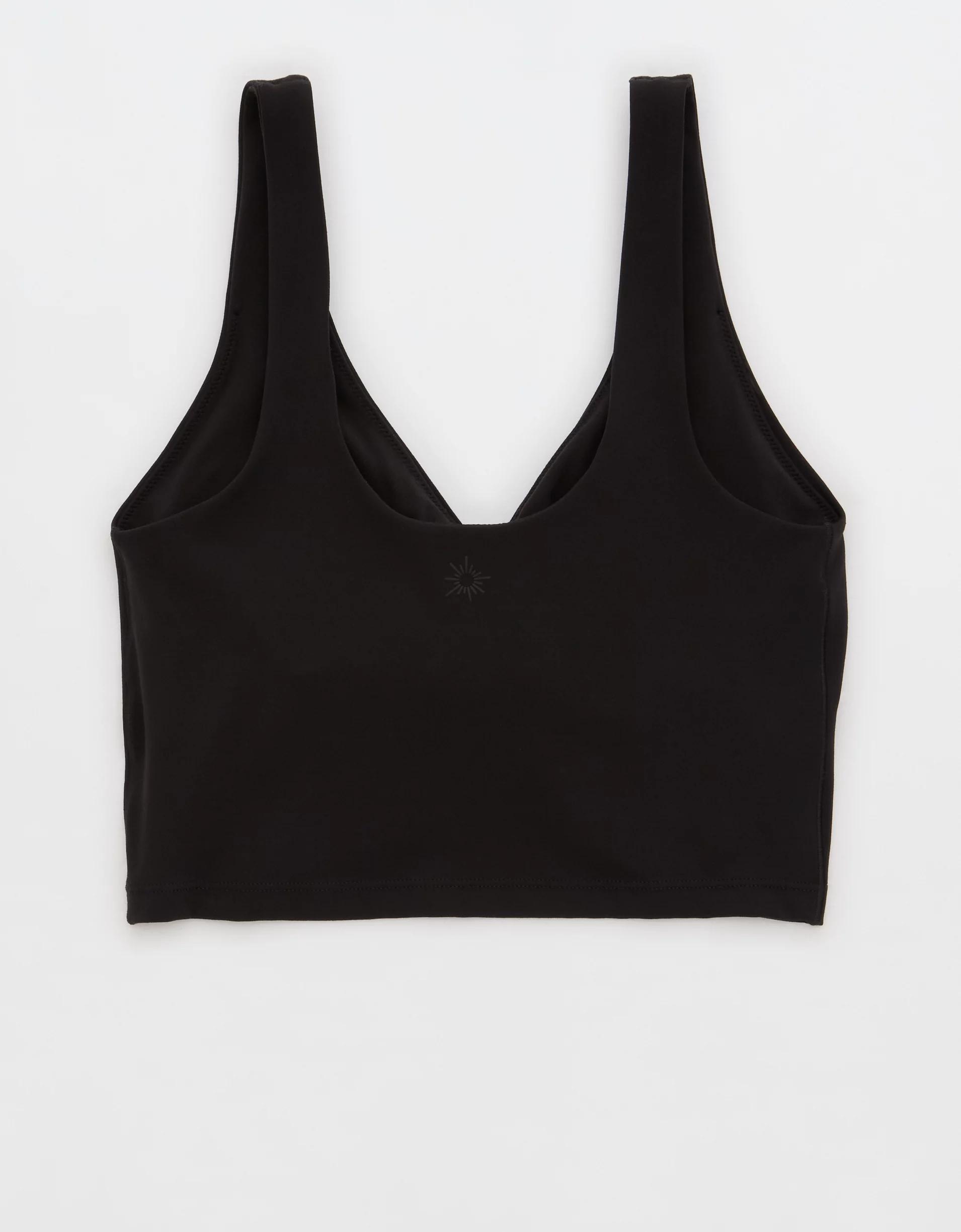 OFFLINE By Aerie Real Me Low Key Ruched Longline Sports Bra Product Image