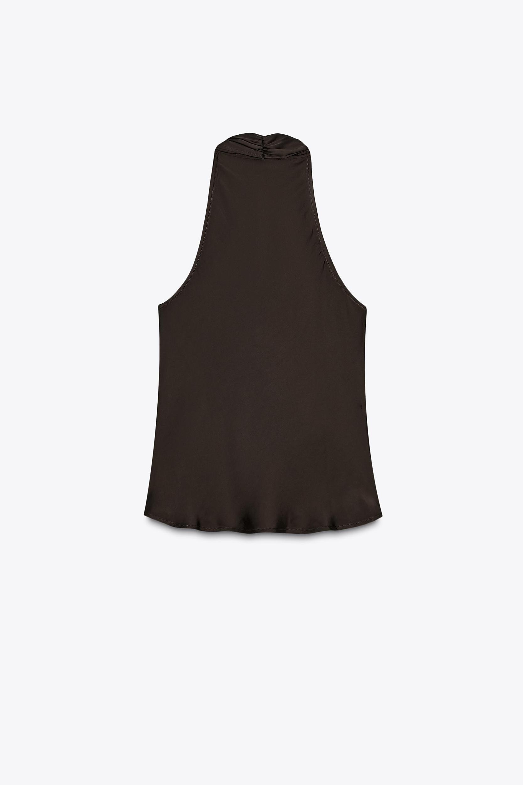 FRINGED SATIN EFFECT TOP Product Image