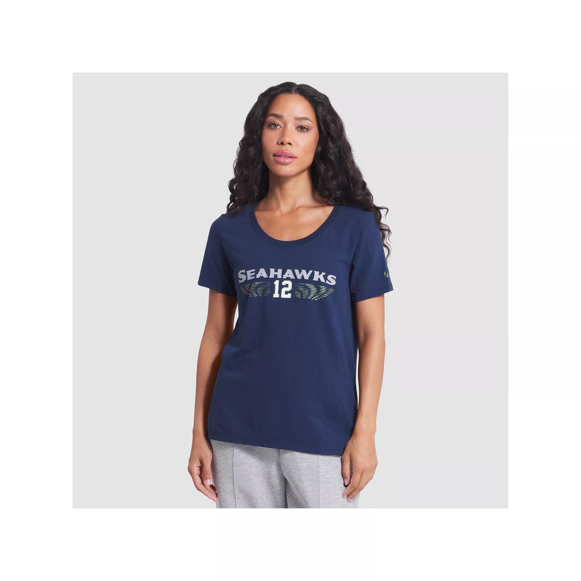 Women's Nike College Navy Seattle Seahawks 2025 Rivalries Collection Slub Dri-FIT T-Shirt,  Product Image