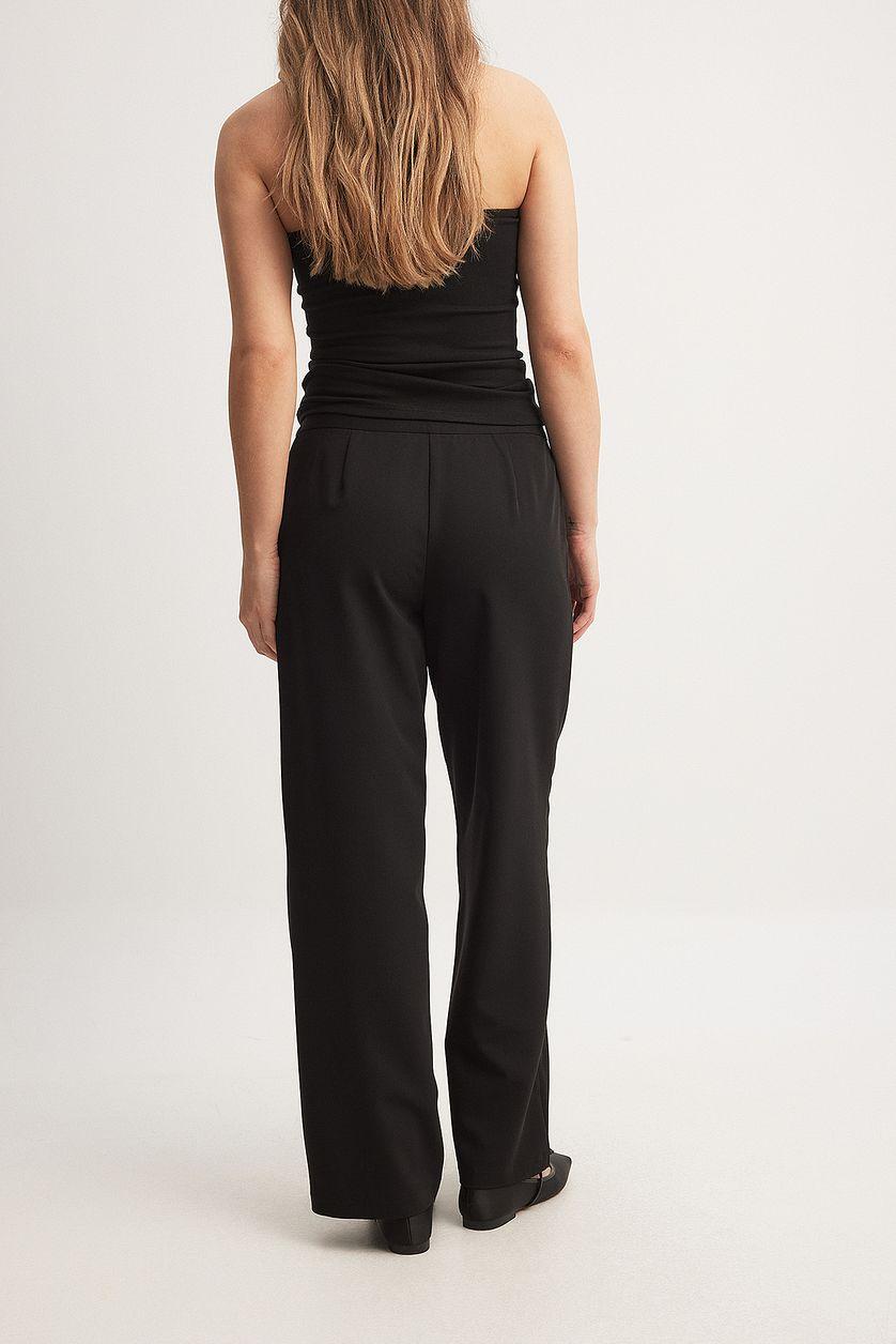 Straight Low Waist Suit Pants Product Image