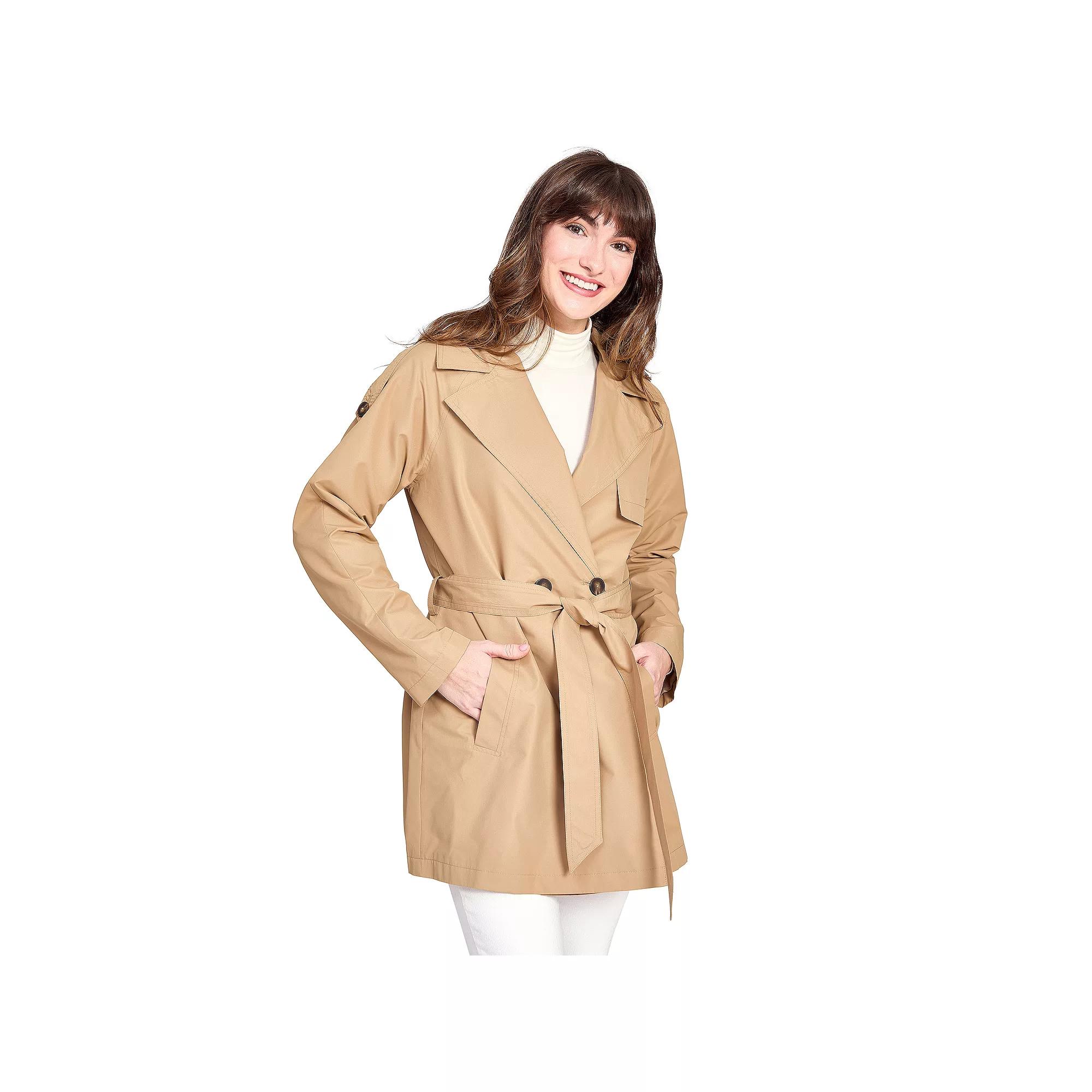 Women's Nine West Belted Spring Trench Coat, Size: Medium, Neutral Product Image