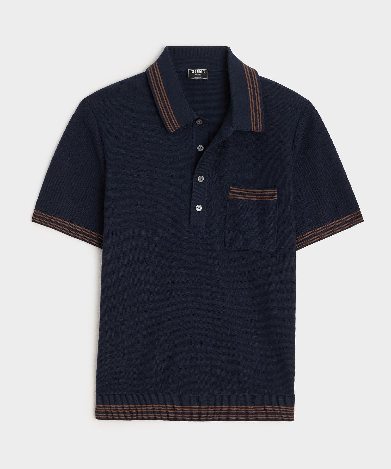 Tipped Waffle Sweater Polo Product Image