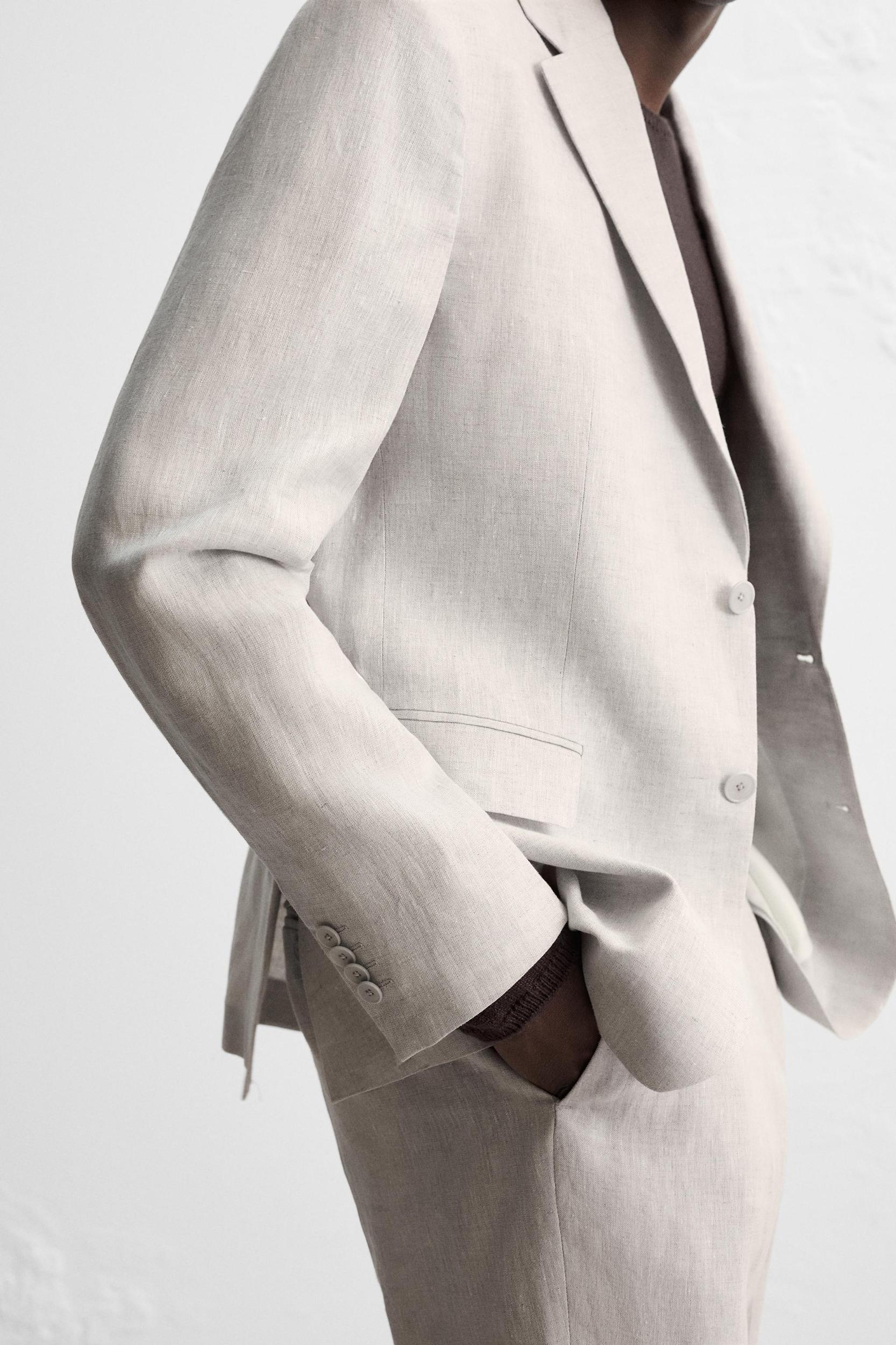 100% LINEN SUIT BLAZER Product Image