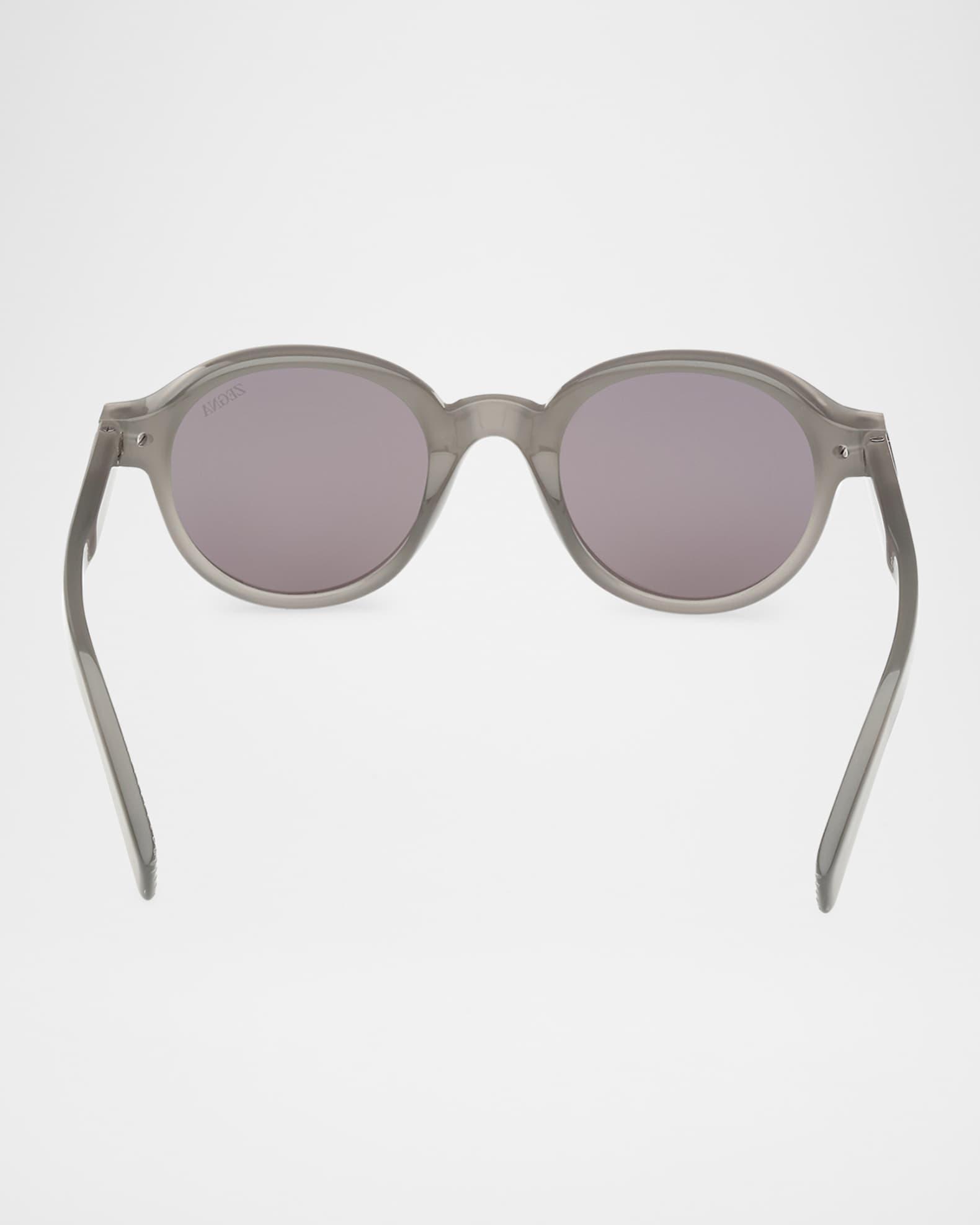 Men's Round Acetate Sunglasses Product Image