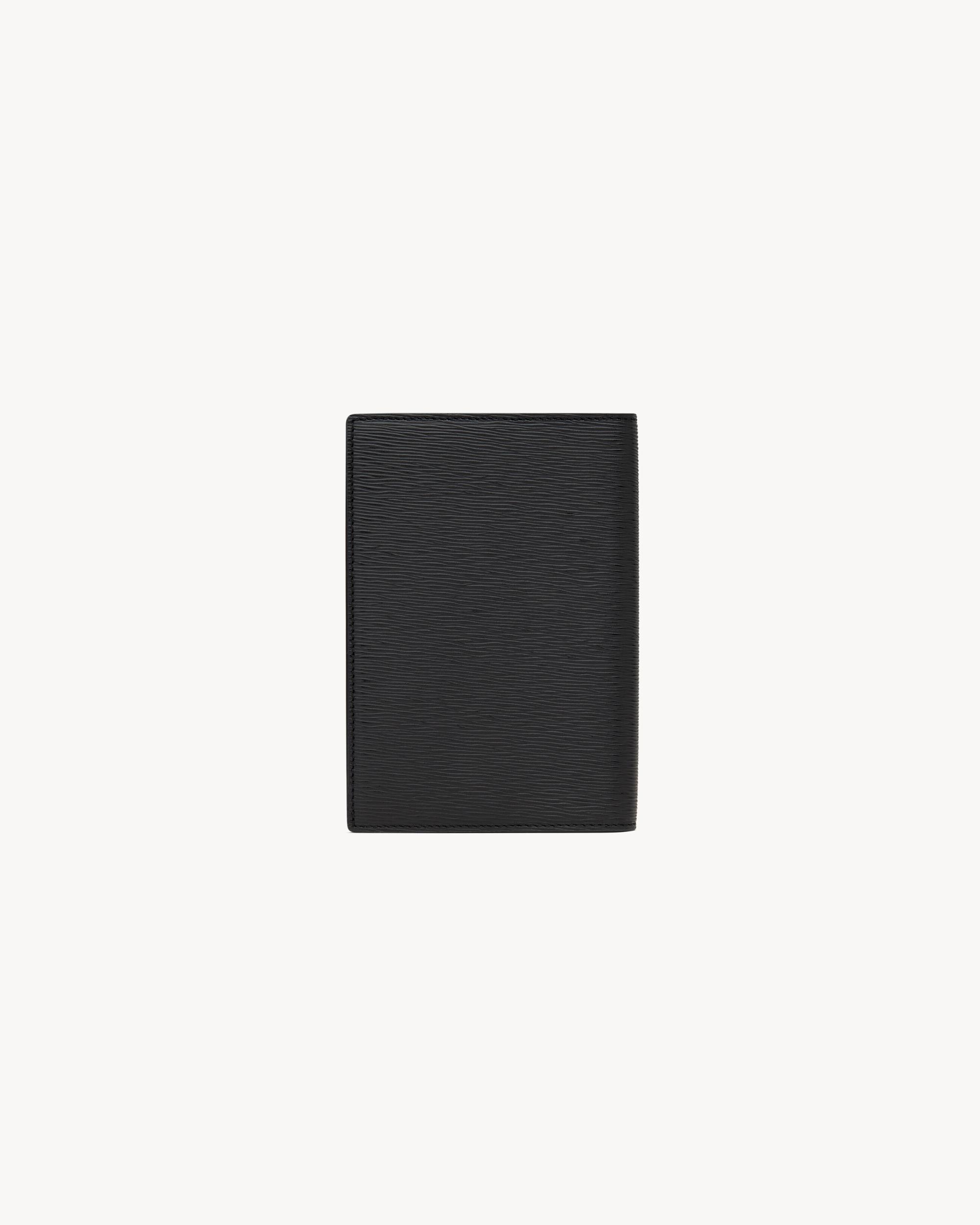 Saint Laurent Paris passport case in ripple leather Product Image