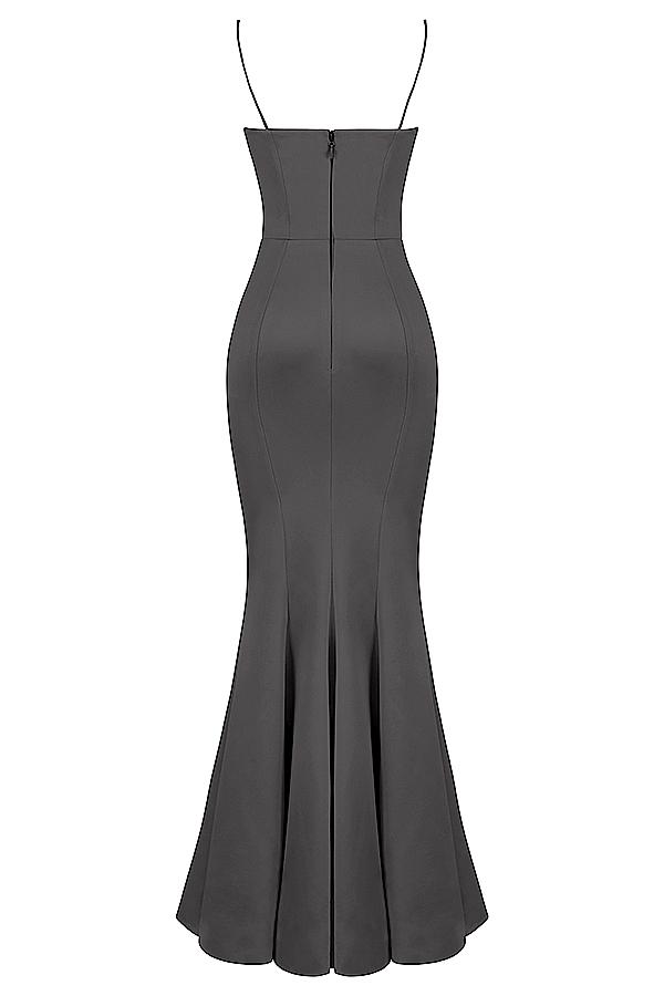 Violette  shadow satin fishtail gown Product Image