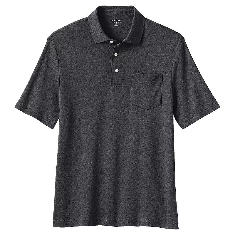 Men's Lands' End Super Soft Supima Pocket Polo,  Product Image