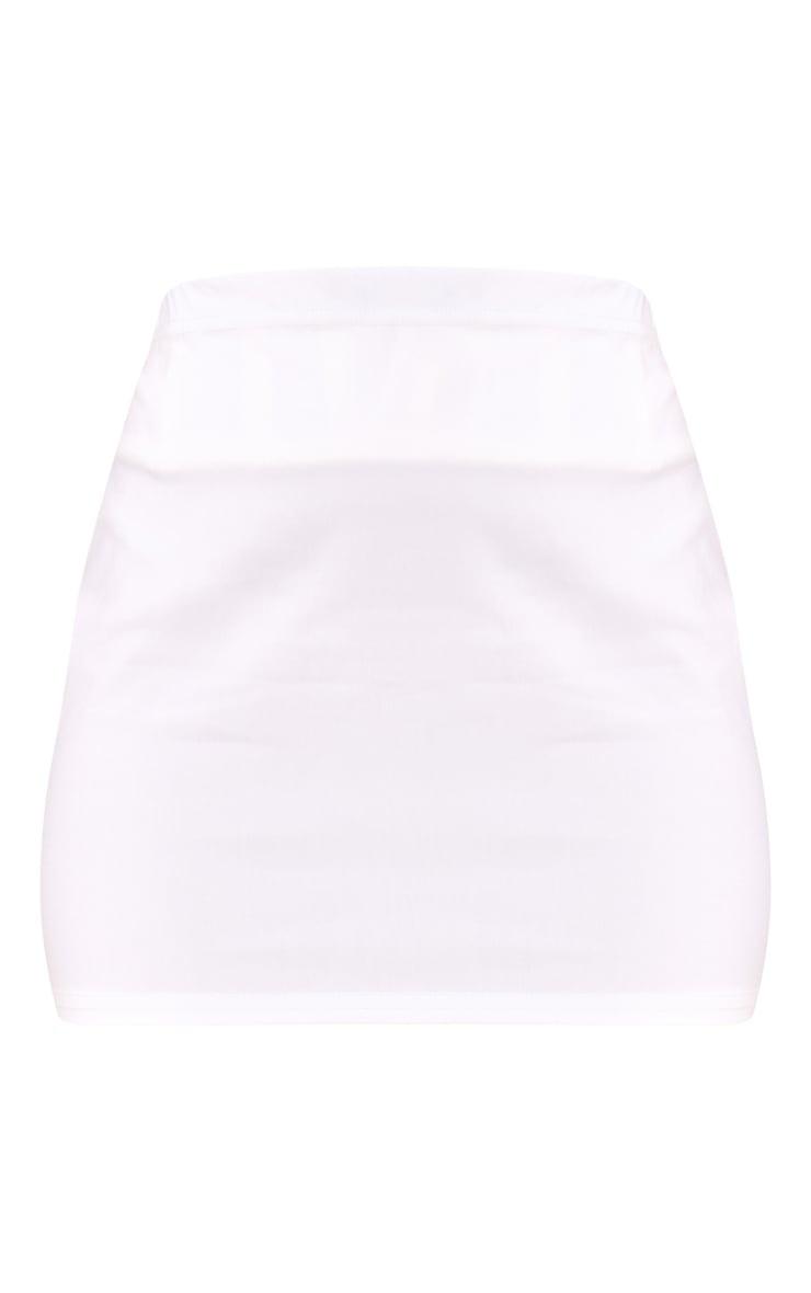 Cream Stretch Woven Oversized Bow Detail Mini Skirt Product Image