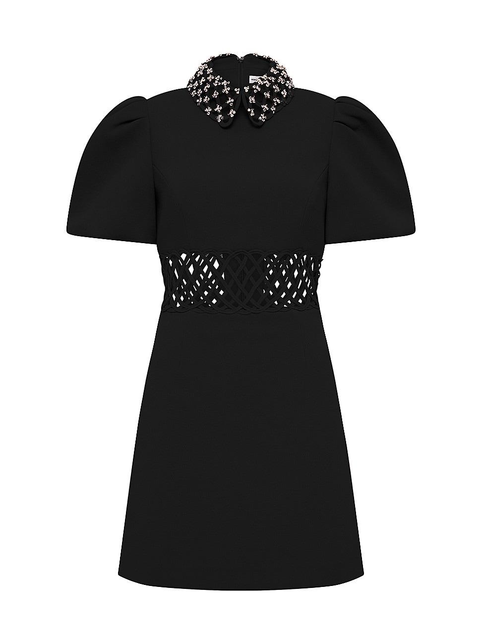 Womens Aubree Beaded Crepe Minidress Product Image