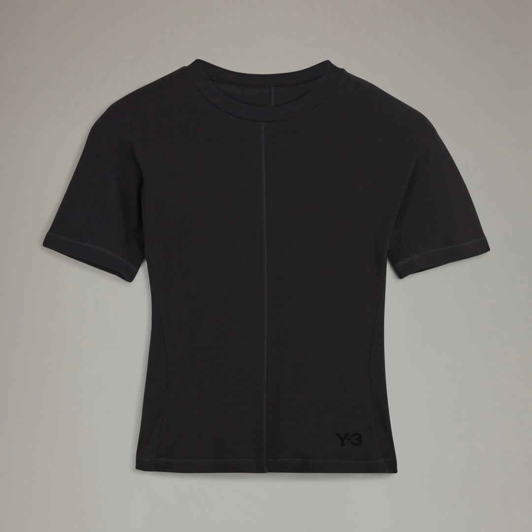 adidas Y-3 Fitted Short Sleeve Tee Black L Womens Product Image