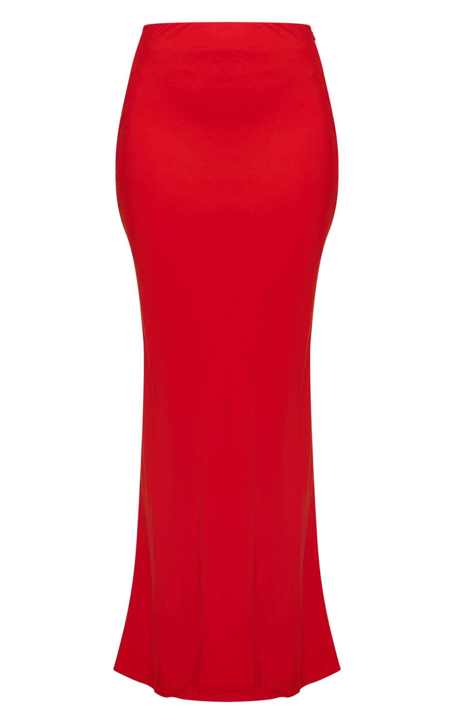 Tomato Tencel Maxi Skirt Product Image