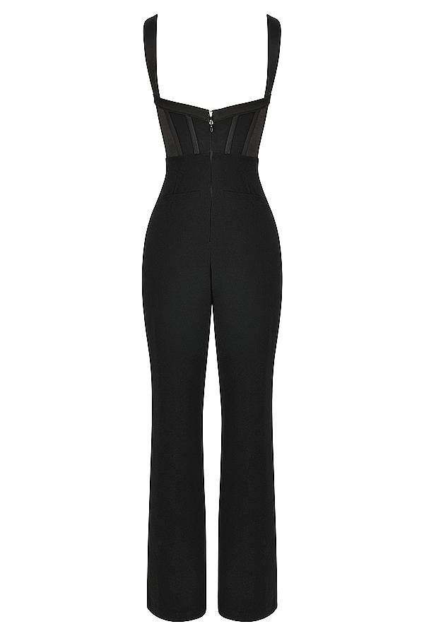 Mylene  black corset jumpsuit Product Image