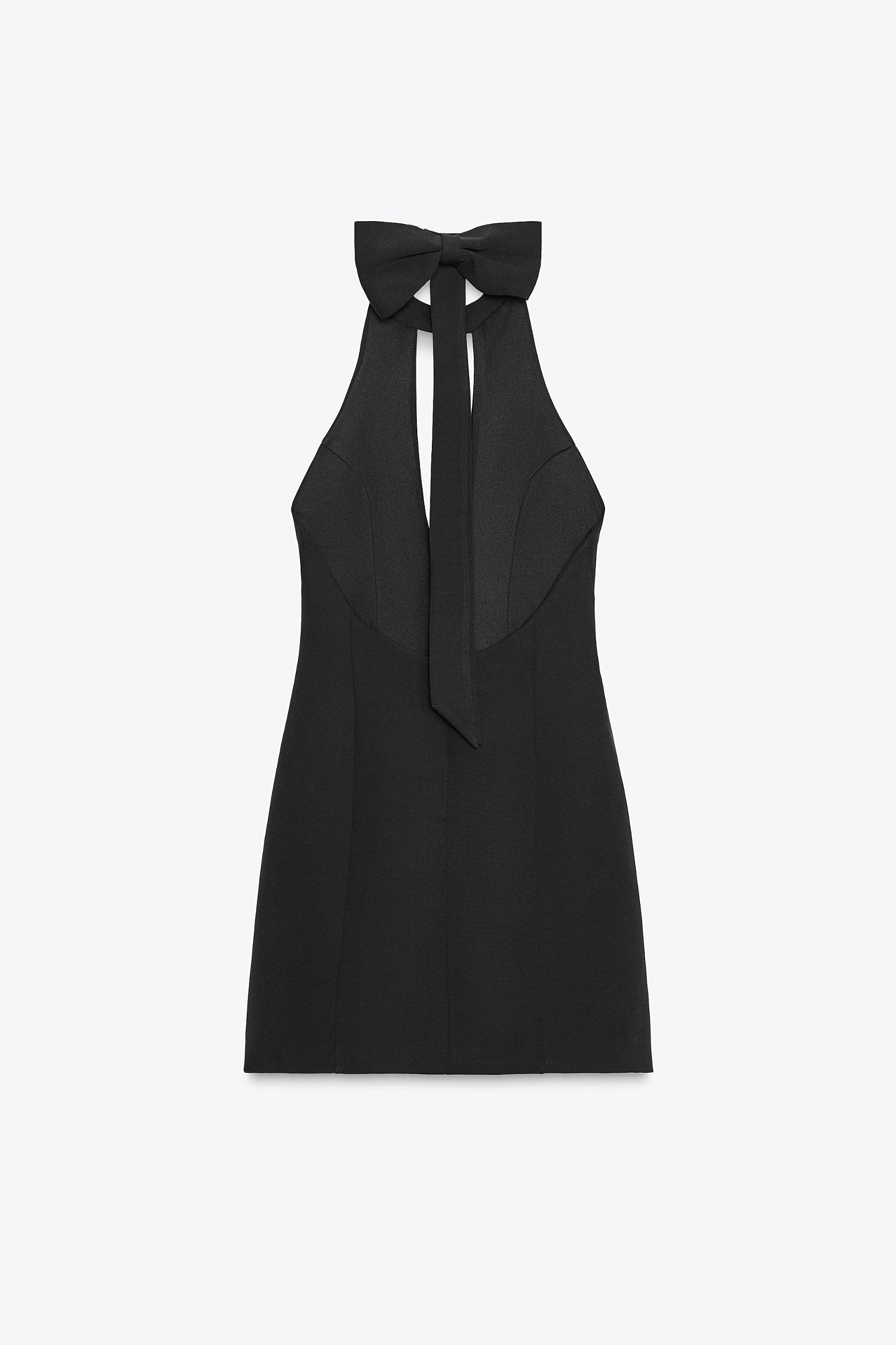 HALTER BOW MINI DRESS Product Image