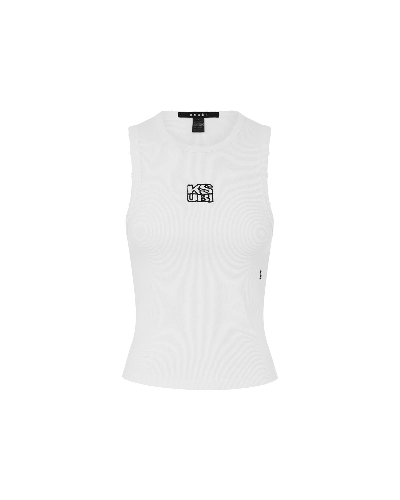 STACKED SYNDICATE TANK XTRA WHITE Female Product Image