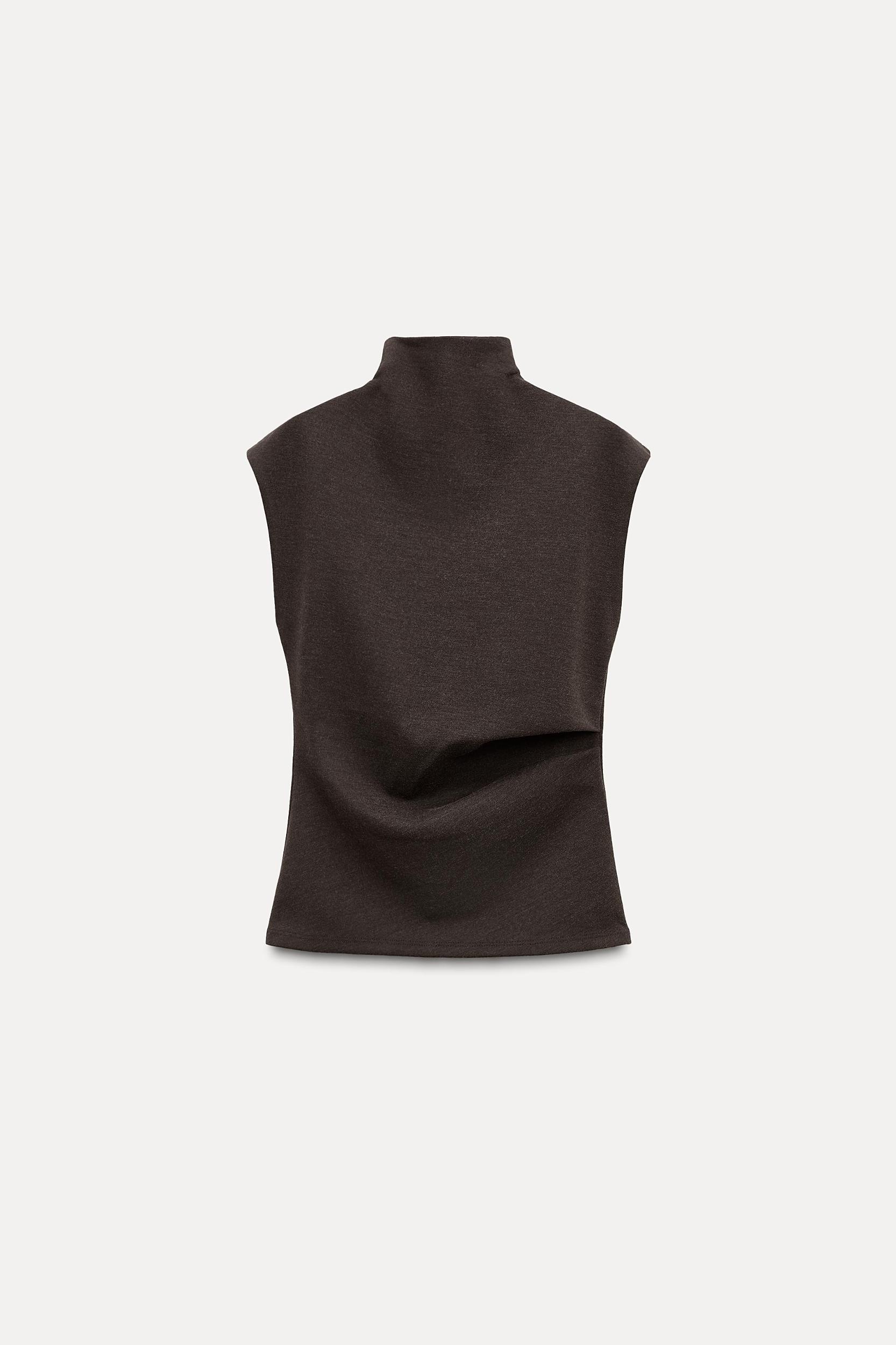 SIDE DRAPED SOFT INTERLOCK TOP Product Image
