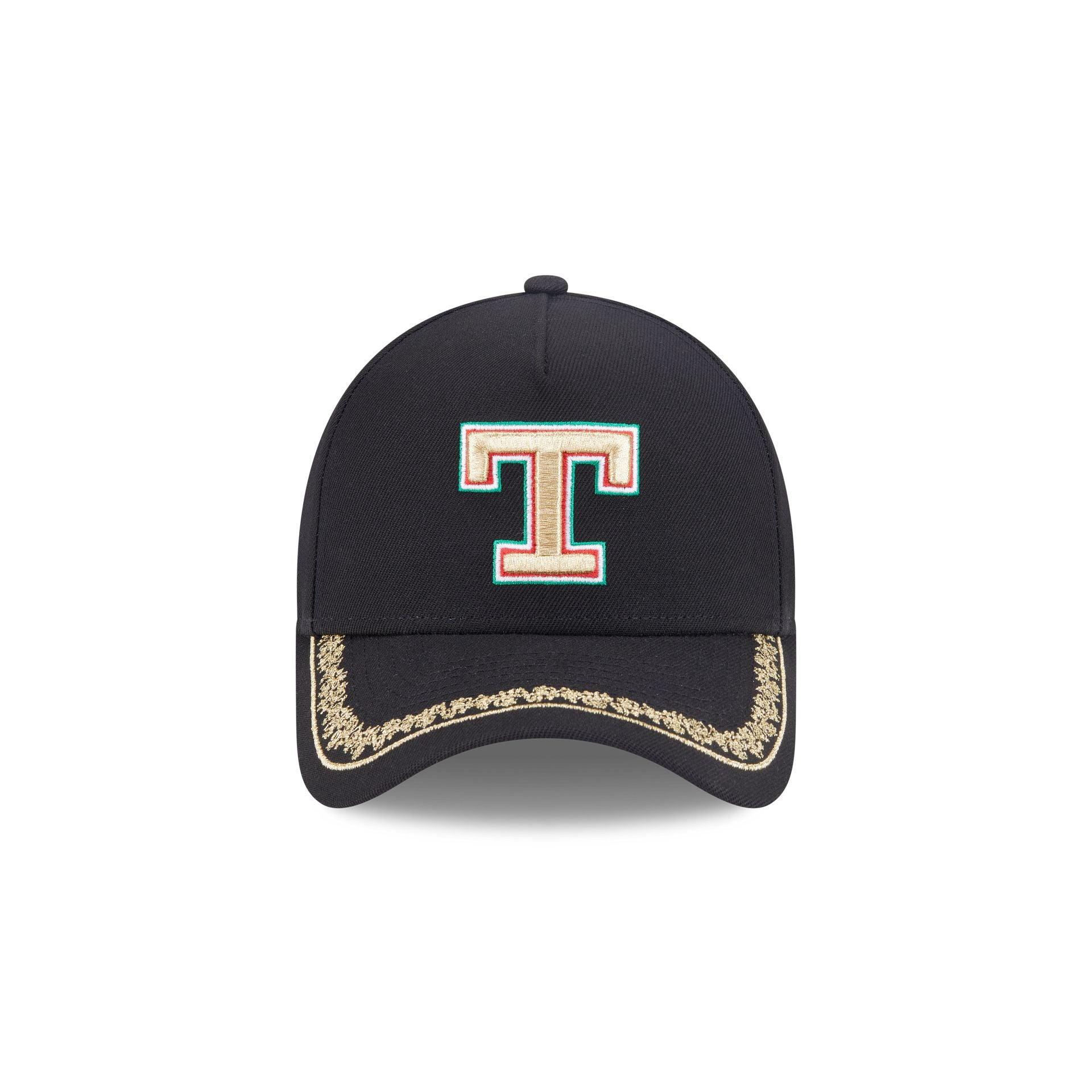 Texas Rangers Ornate Visor 9FORTY A-Frame Snapback Hat Male Product Image