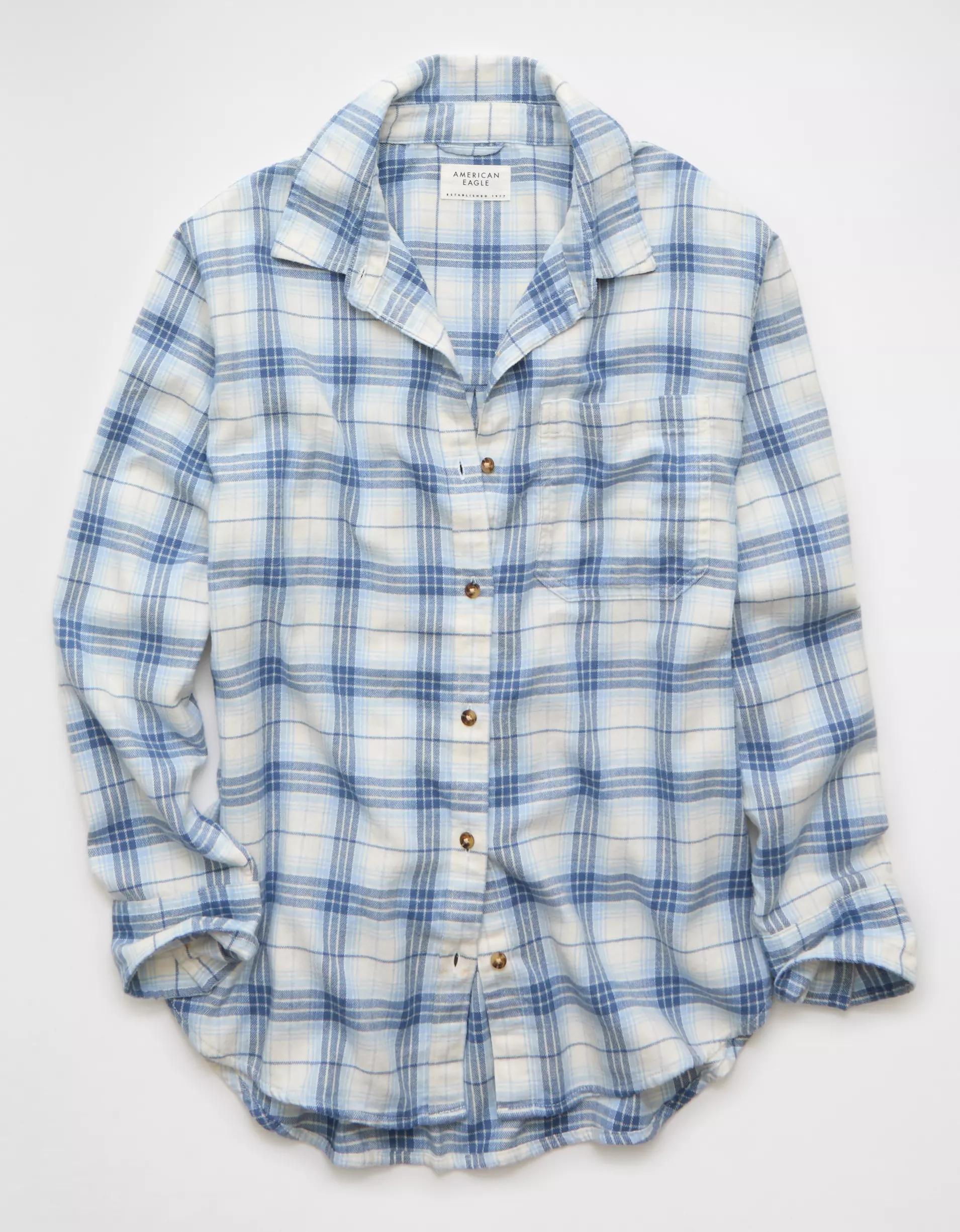 AE Oversized Flannel Shirt Product Image