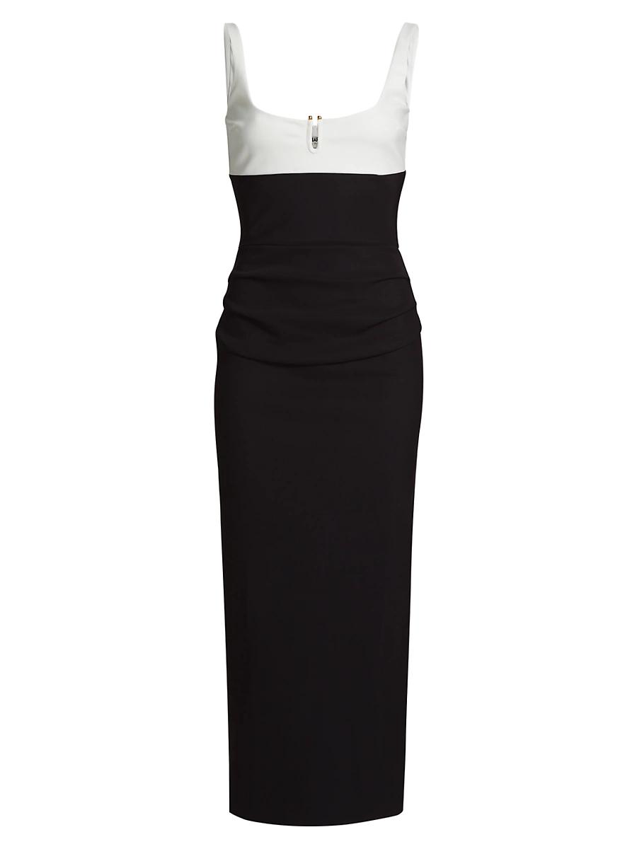 Womens Shohey Two-Tone Midi-Dress Product Image