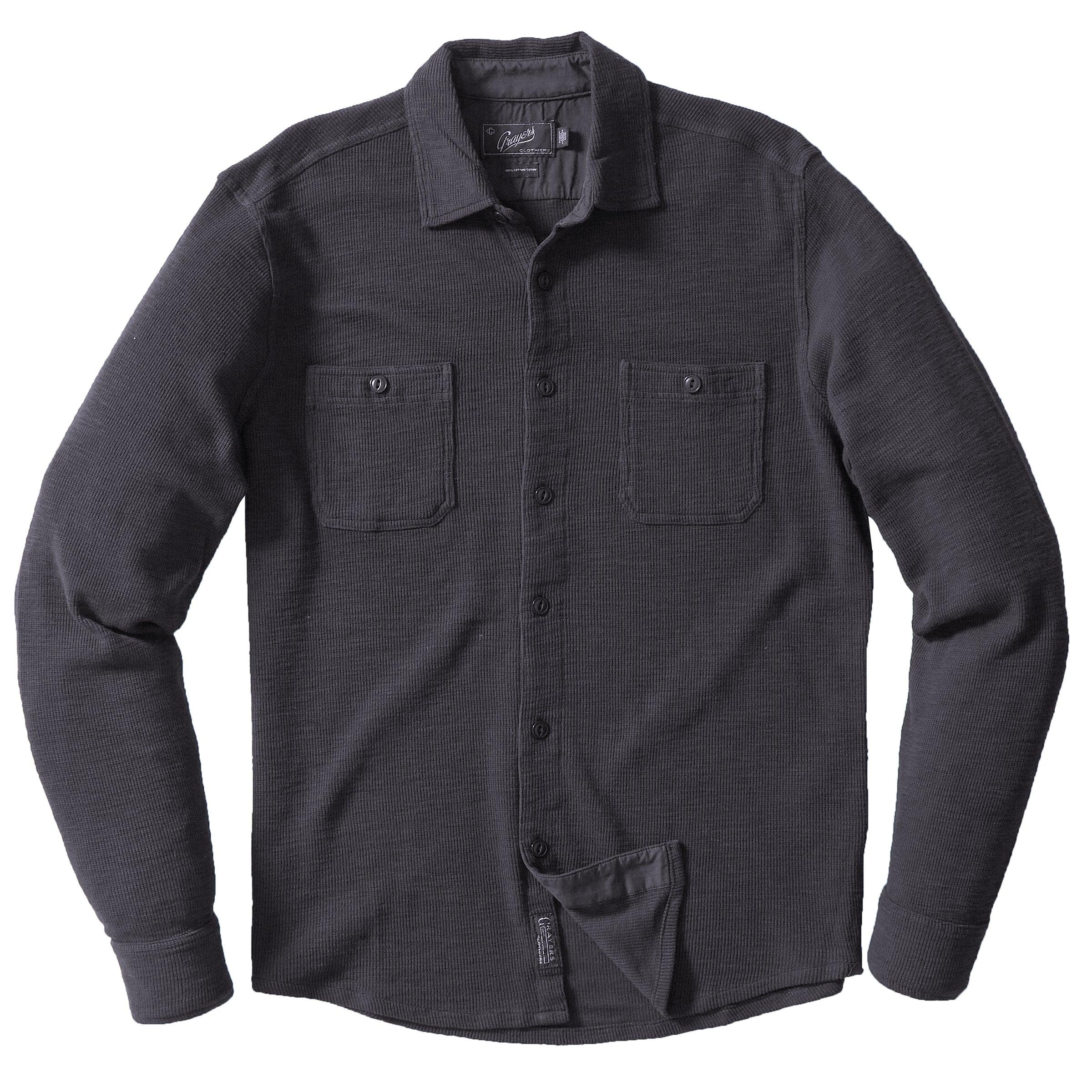 Waffle Hybrid Shirt - Dark Navy (Final Sale)* Product Image
